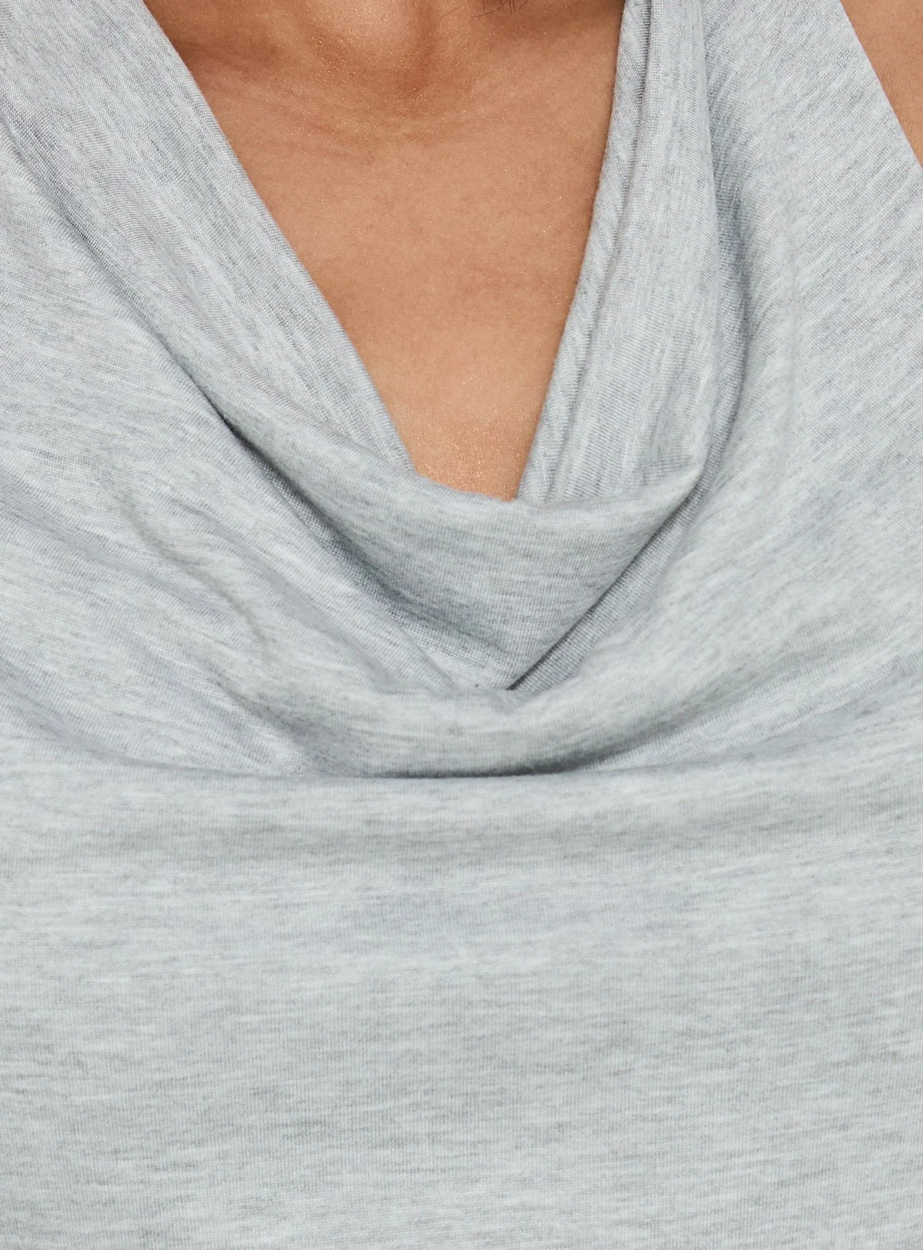 Adreana Halter Jersey Top Grey Marle - Image 6