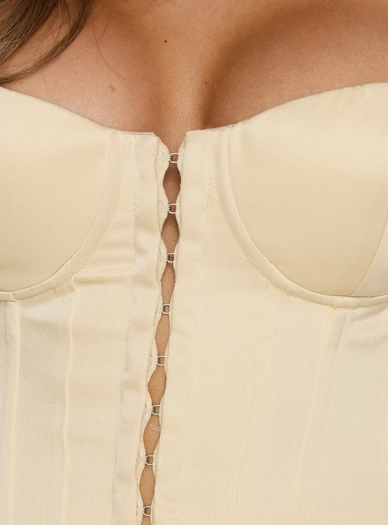 Afelia Strapless Corset Top Lemon - Image 6