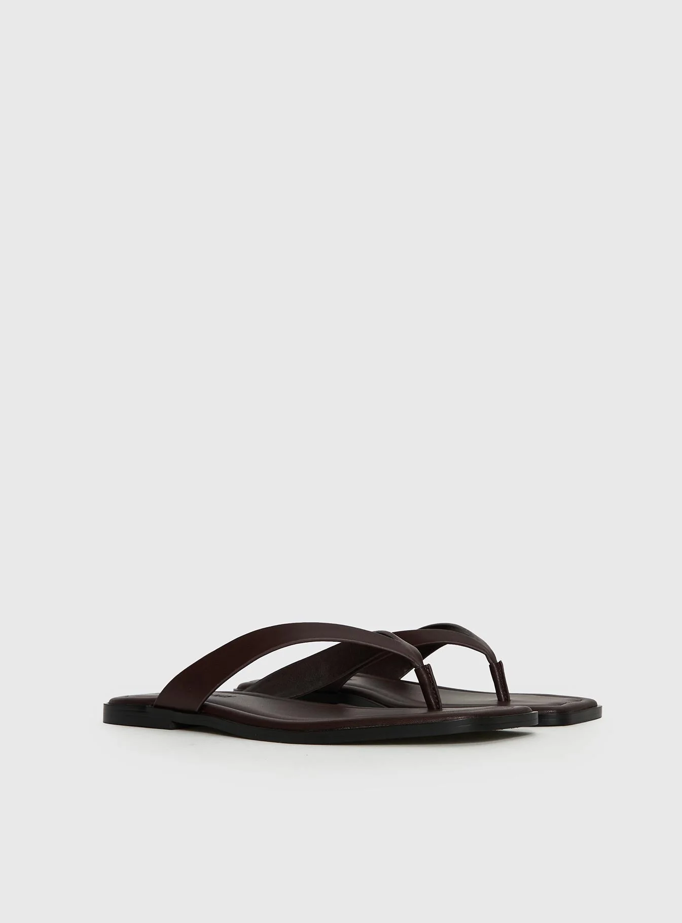 Alara Flat Thong Sandals Brown - Image 2