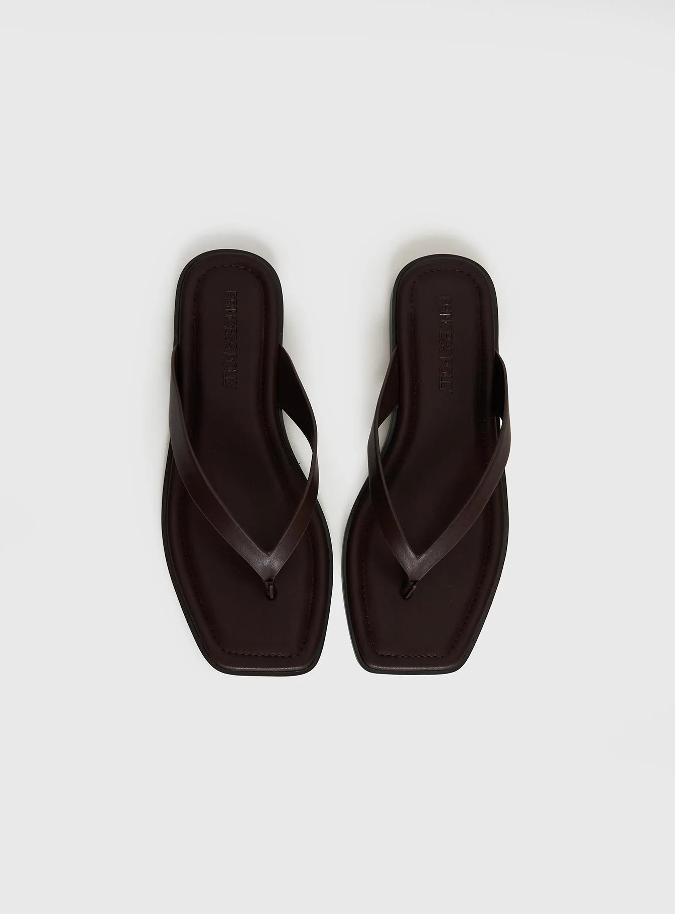 Alara Flat Thong Sandals Brown - Image 5