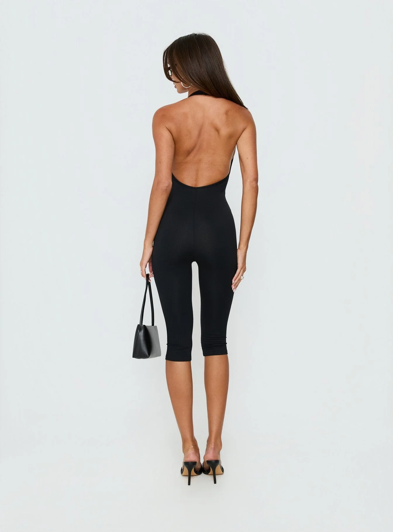 Daily Define 3/4 Capri Jumpsuit Black - Image 5