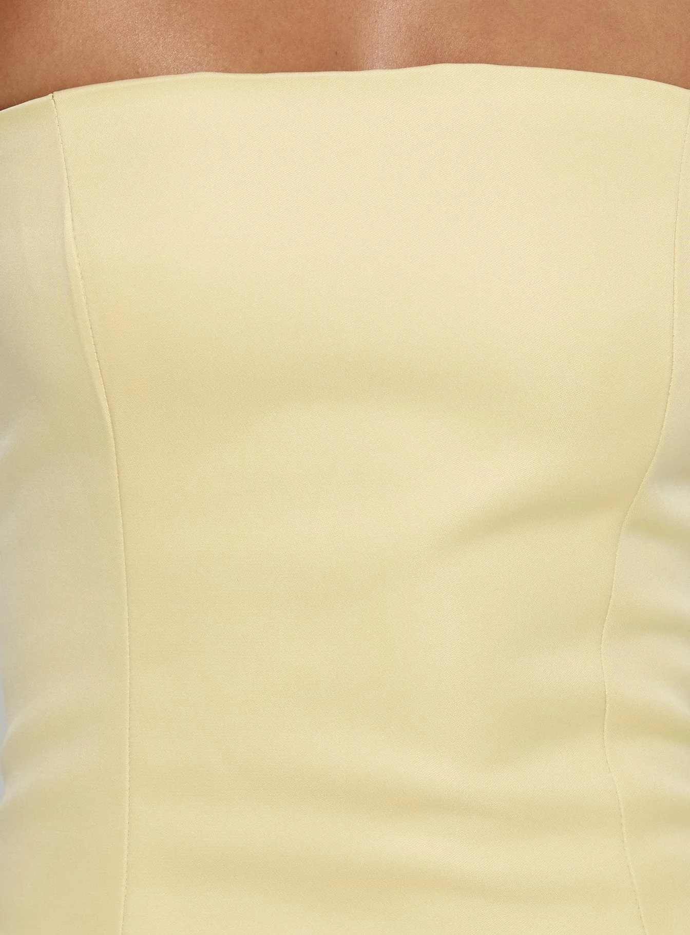 Soft Bloom Drop Waist Strapless Maxi Dress Yellow - Image 6
