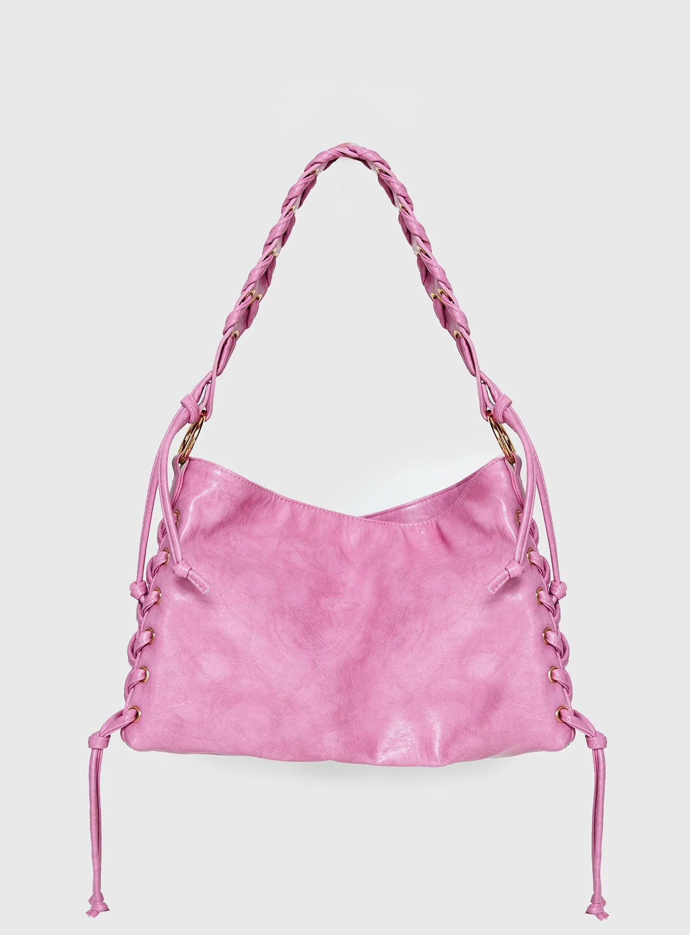 Amadea Tie Detail Shoulder Bag Pink - Image 2