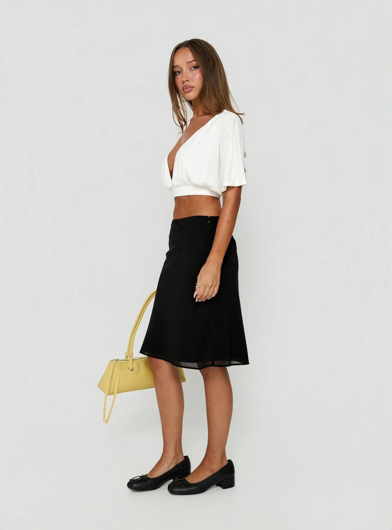 Anatola Midi Skirt Black - Image 4