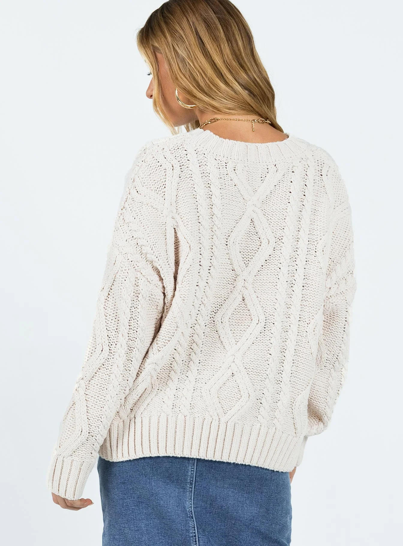 Anaya Oversized Jumper Beige - Image 5