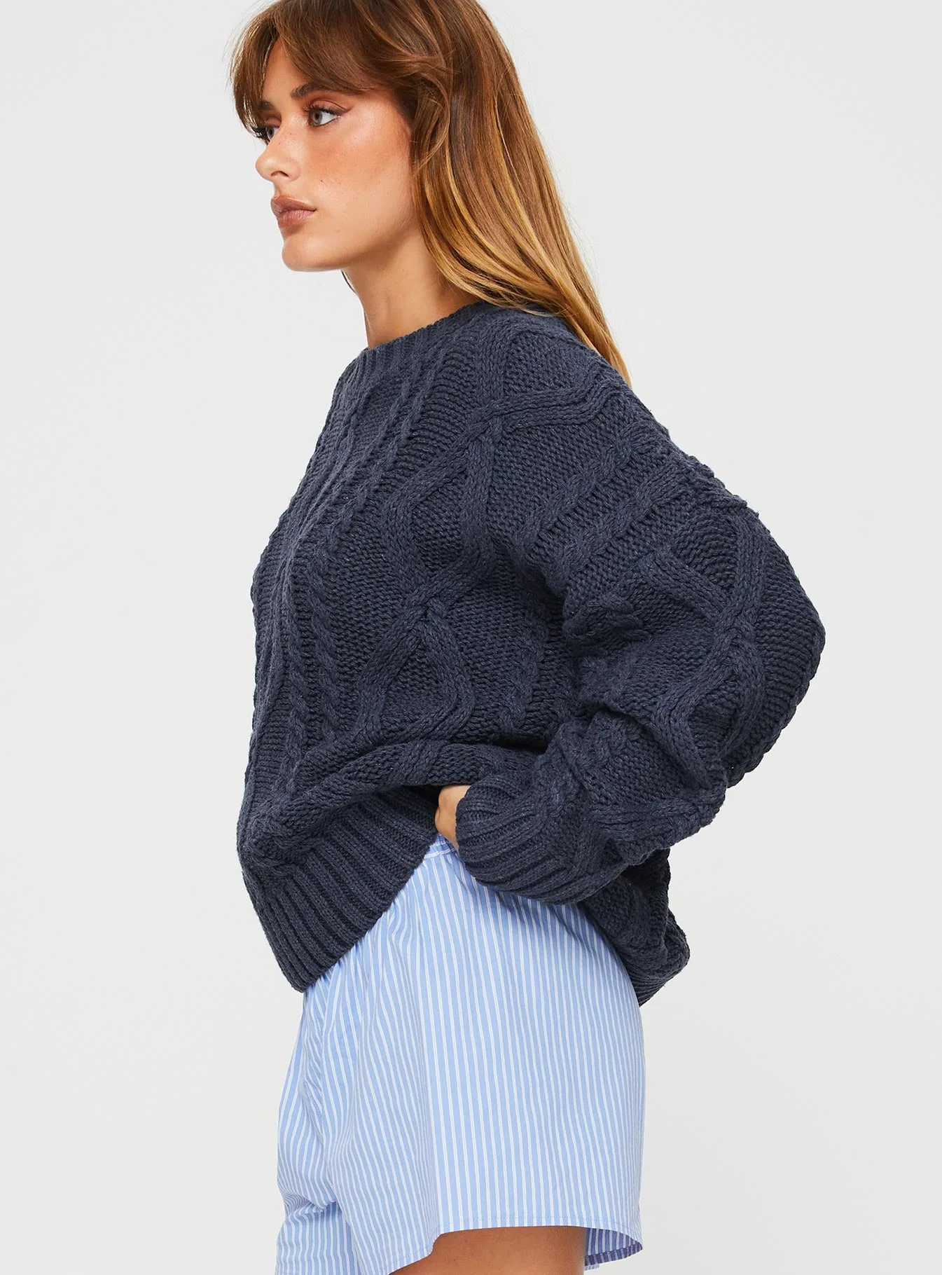 Anaya Oversized Jumper Navy - Image 4