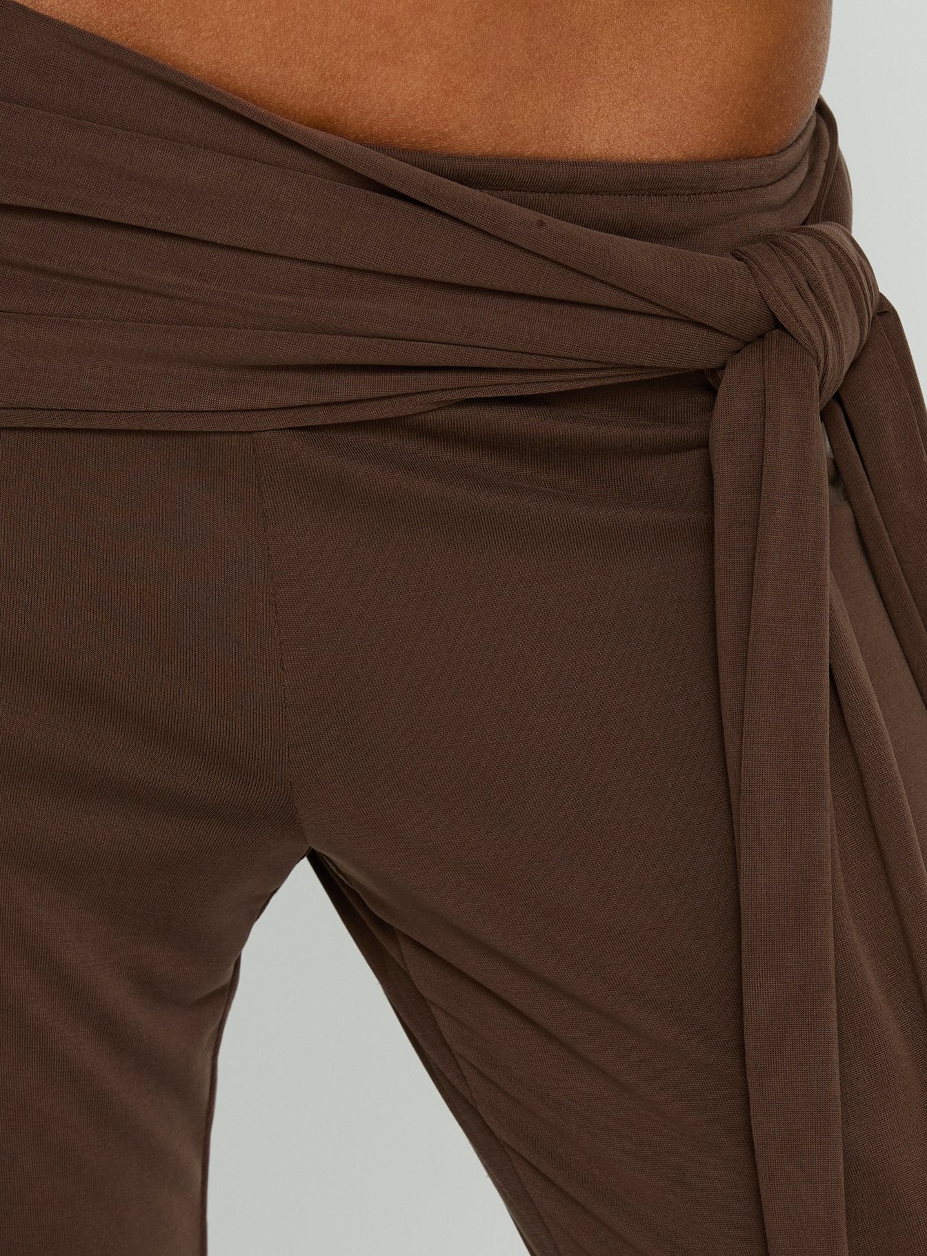 Katiana Wrap Jersey Trousers Brown - Image 6