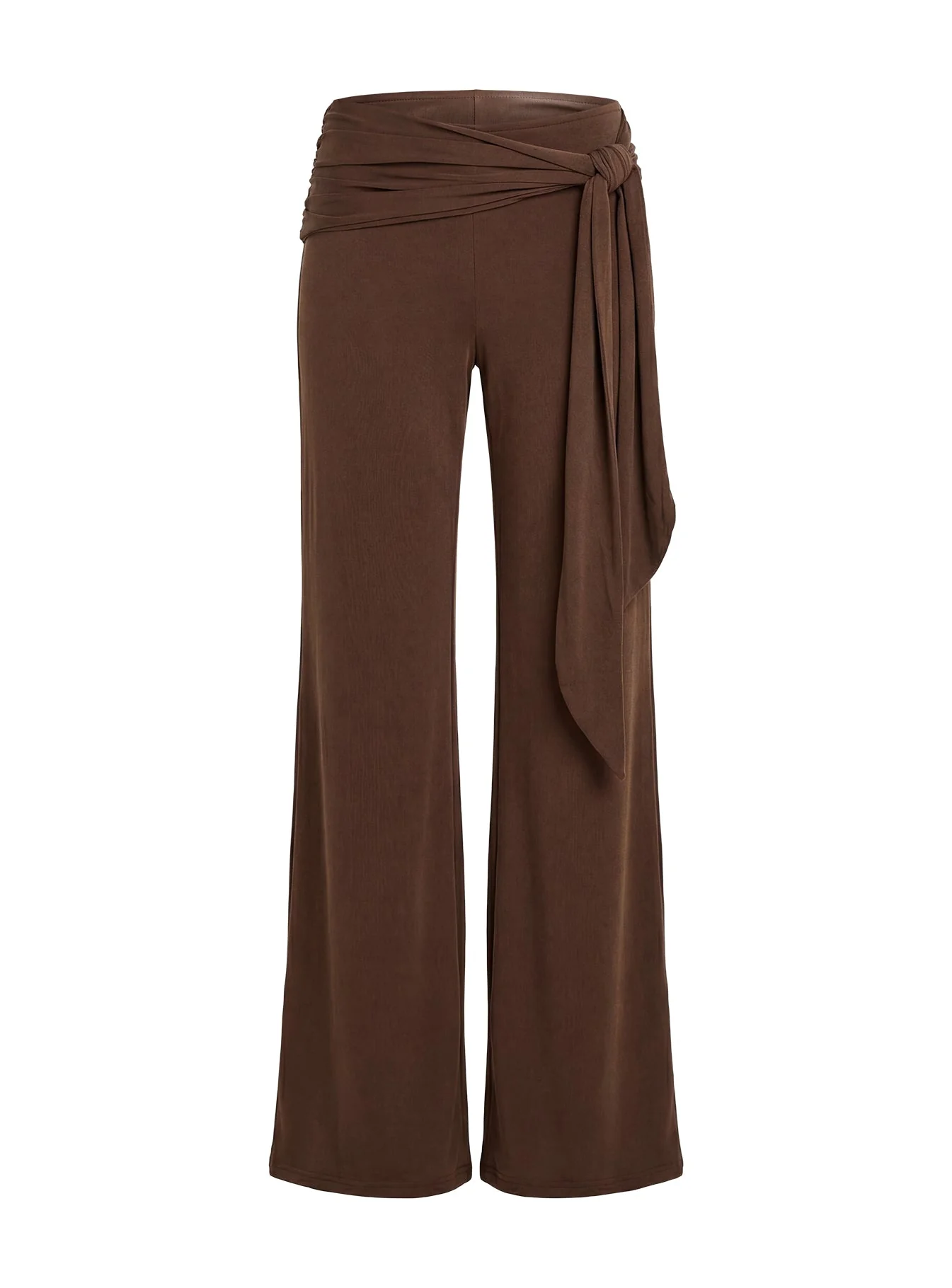 Katiana Wrap Jersey Trousers Brown - Image 9