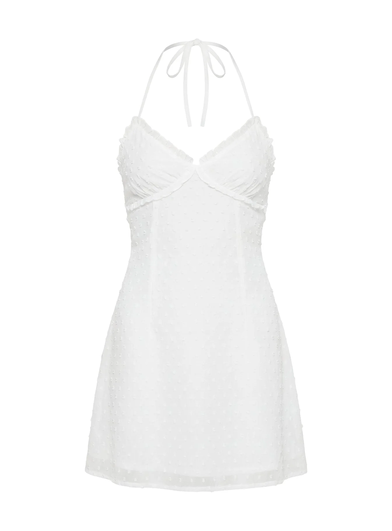 Angel Antics Halter Mini Dress White - Image 10
