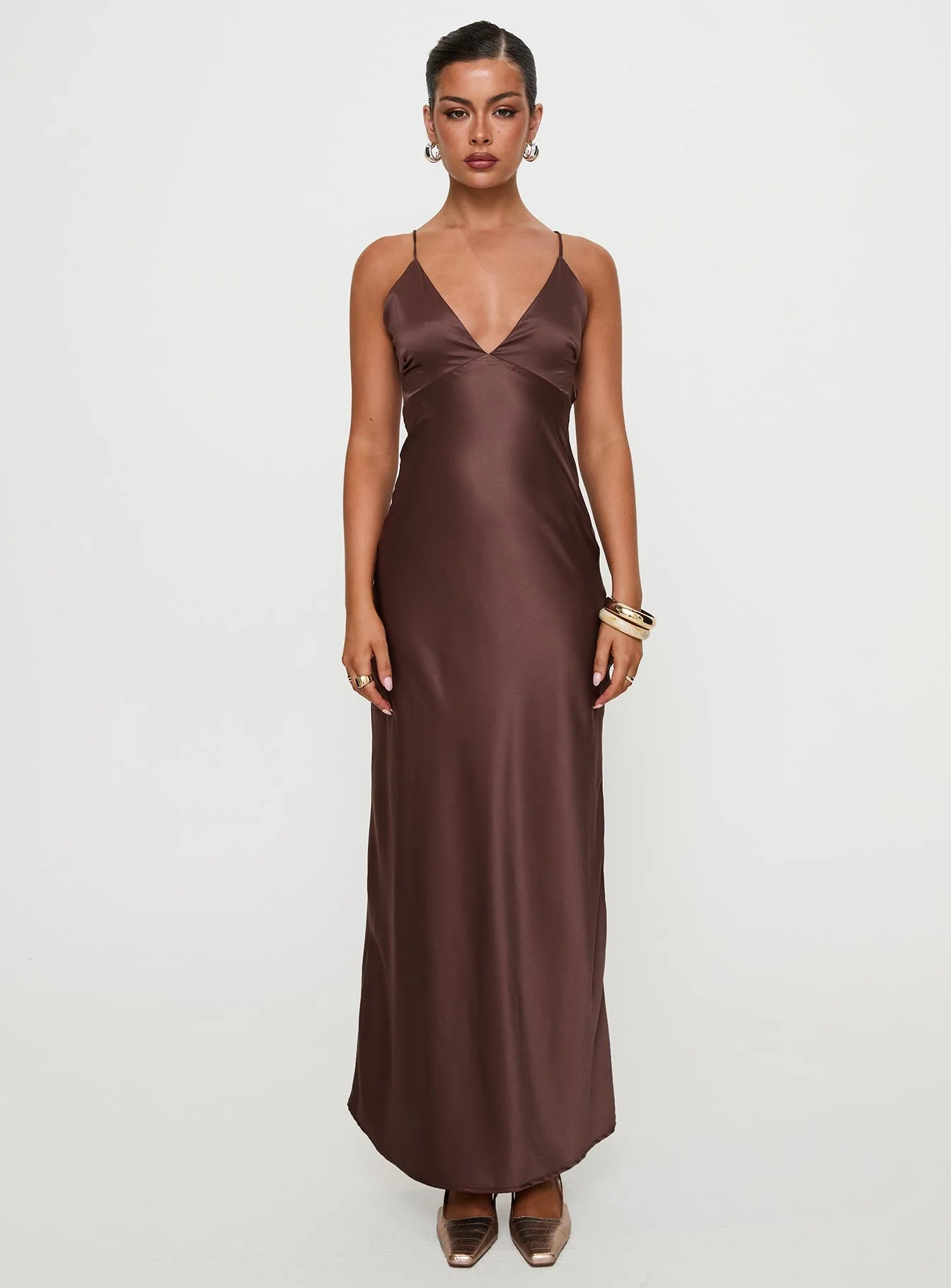Angels Only Maxi Dress Chocolate - Image 7