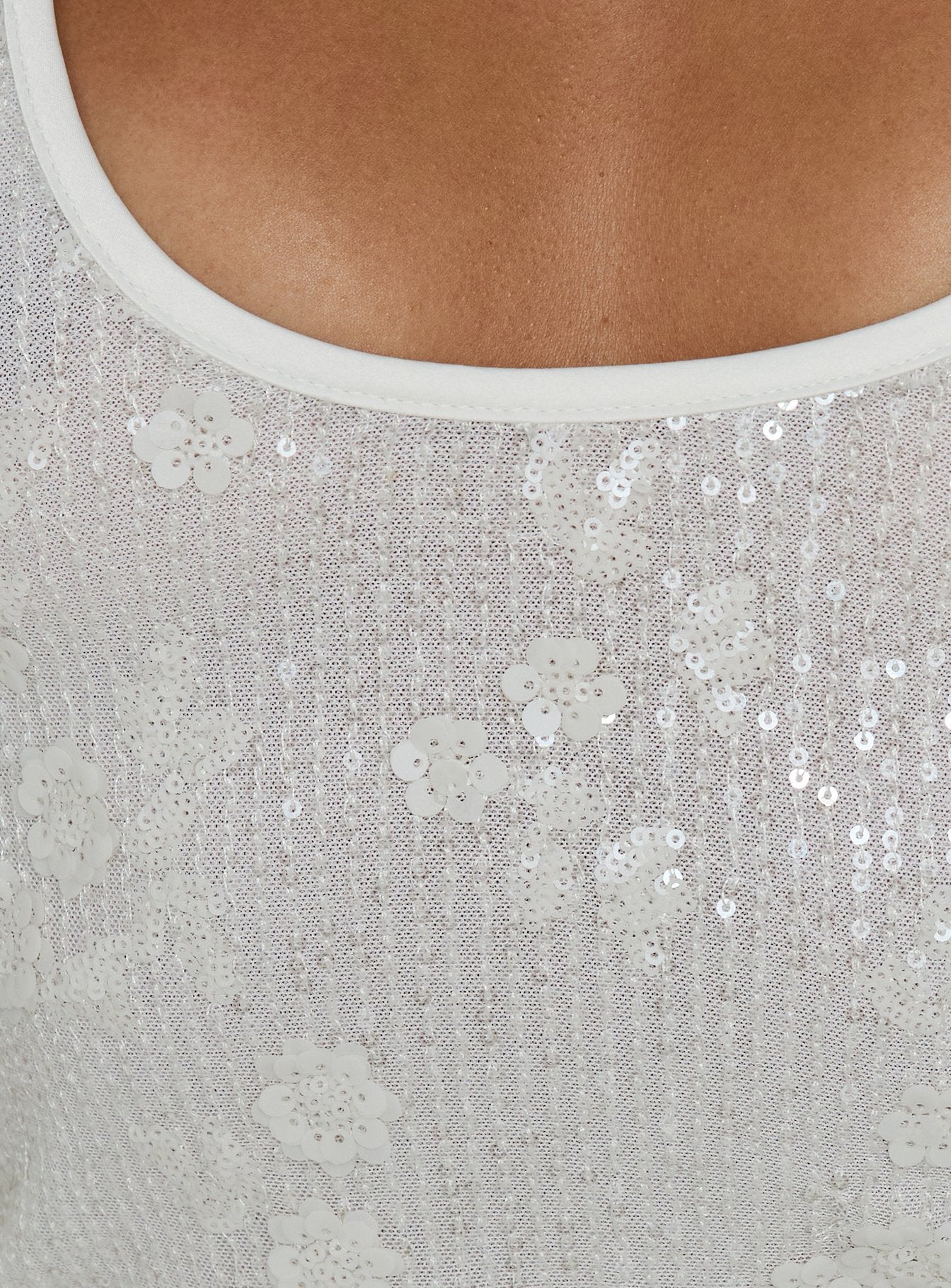 Anova Sequin Tank Top White - Image 6