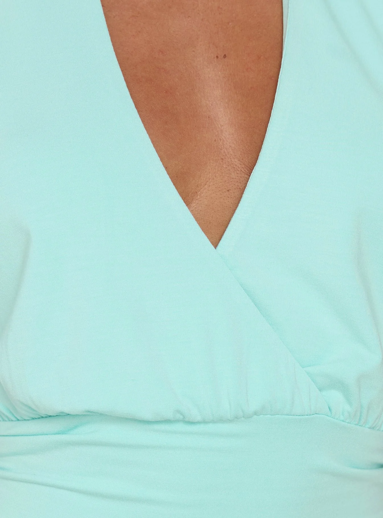 Arabele Halter Wrap Top Turquoise - Image 6
