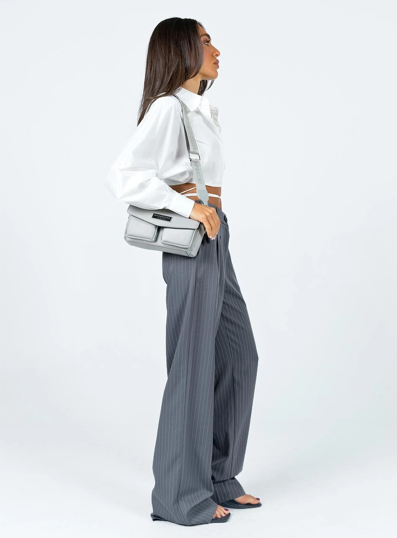 Archer Trousers Pinstripe Grey - Image 4