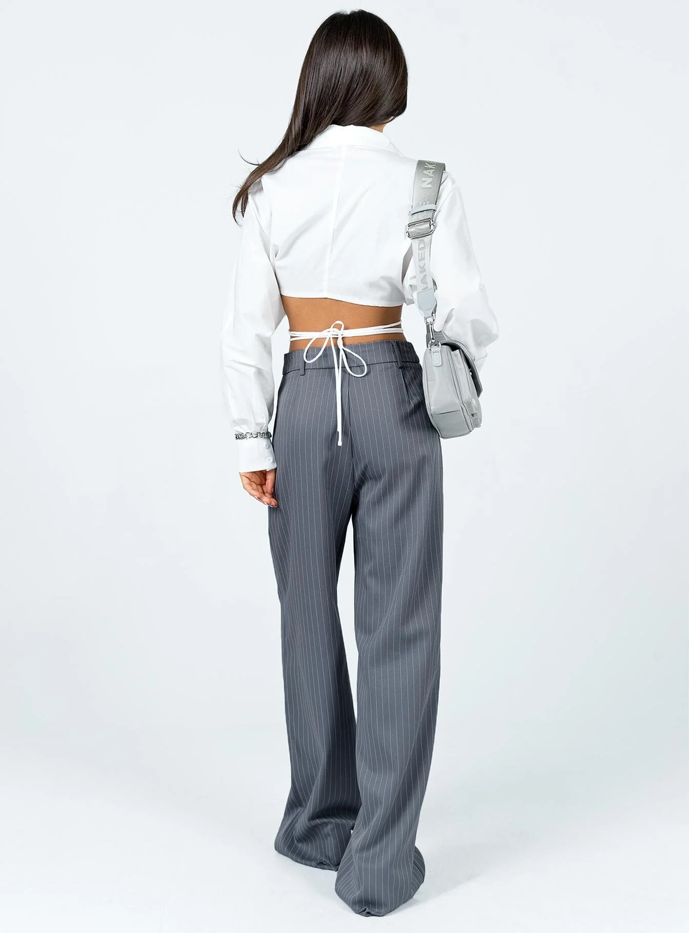 Archer Trousers Pinstripe Grey - Image 5