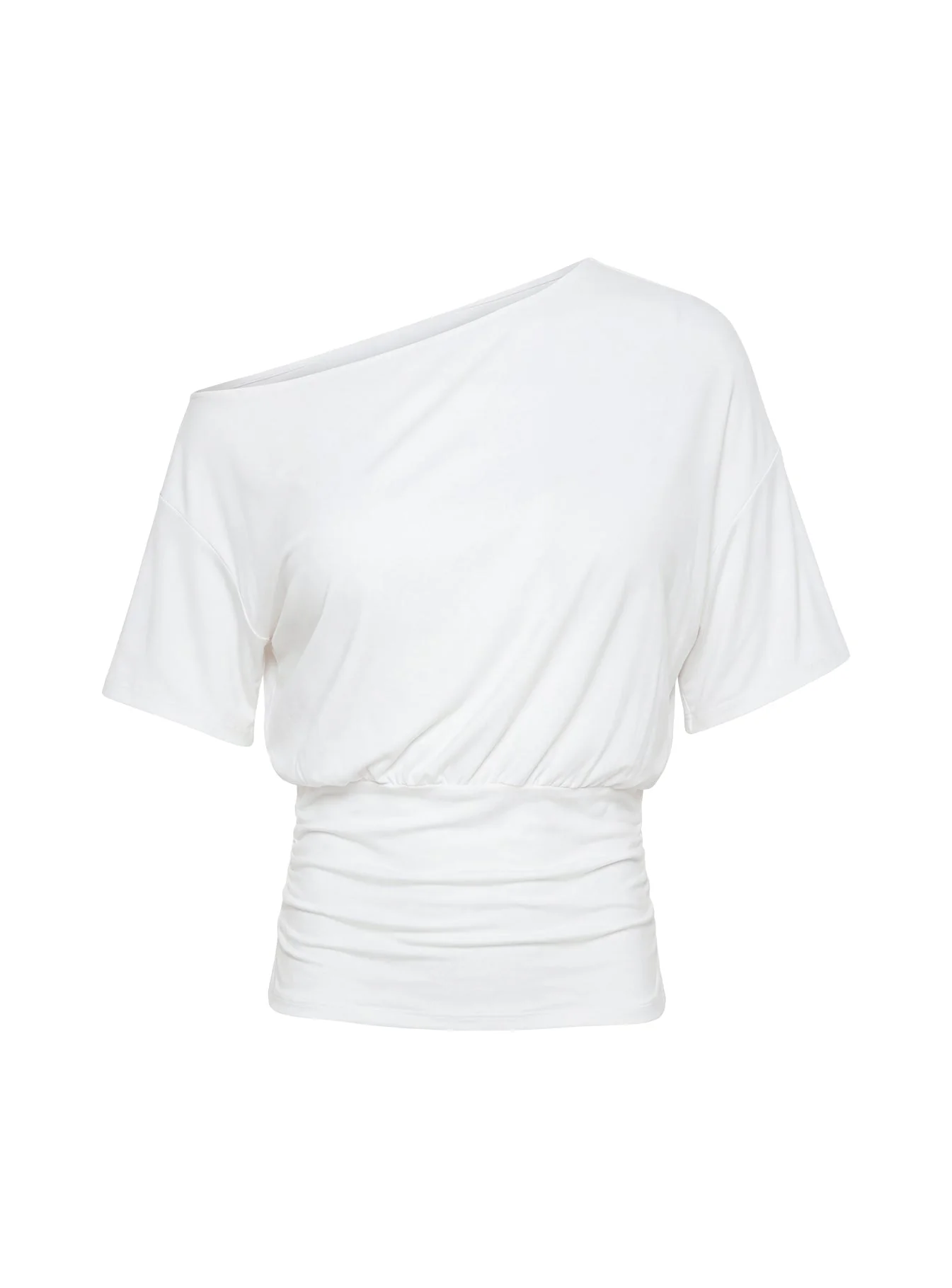 Ashlinn Off Shoulder Drapey Top White - Image 13