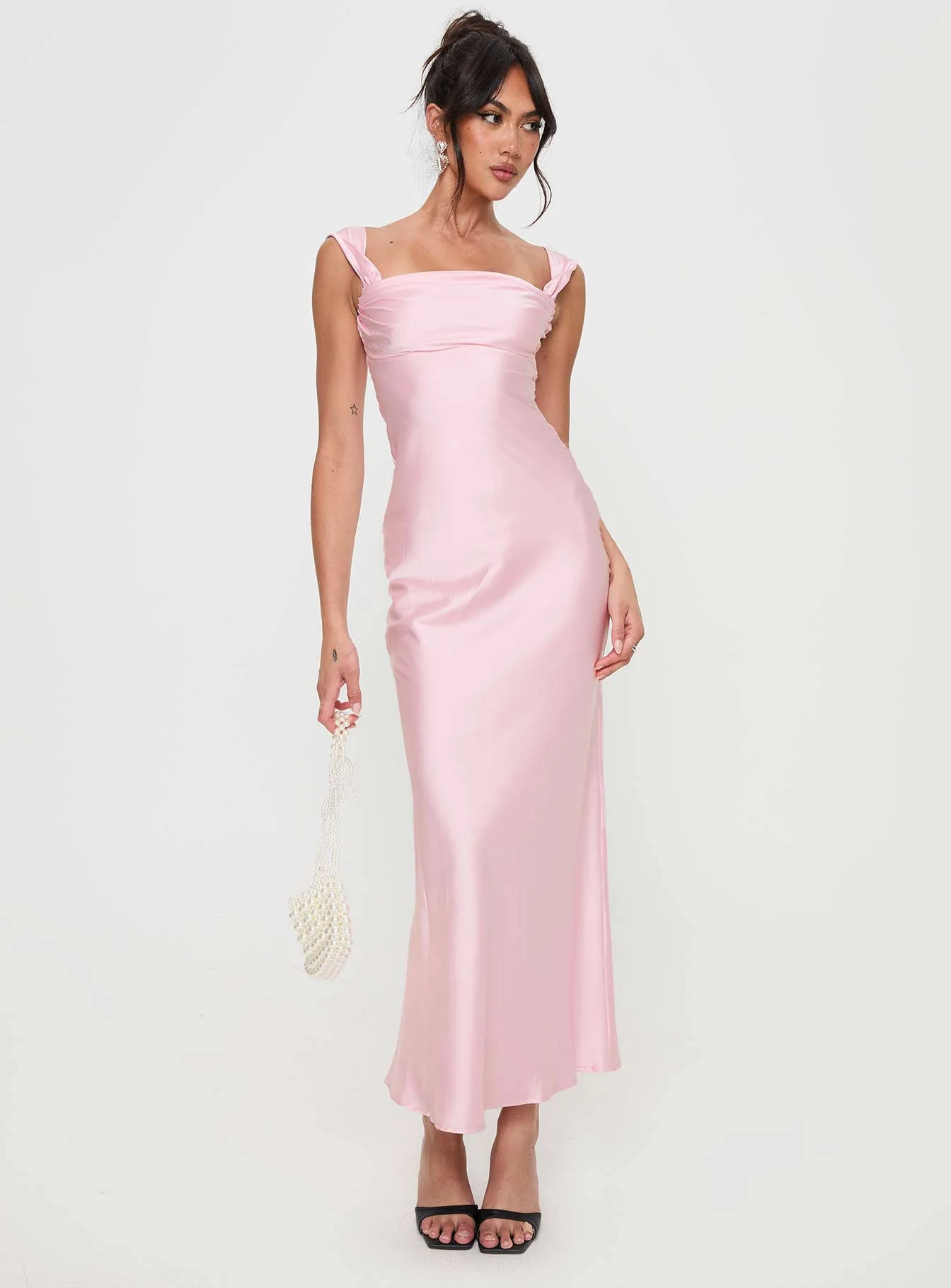 Azura Off The Shoulder Maxi Dress Pink - Image 16