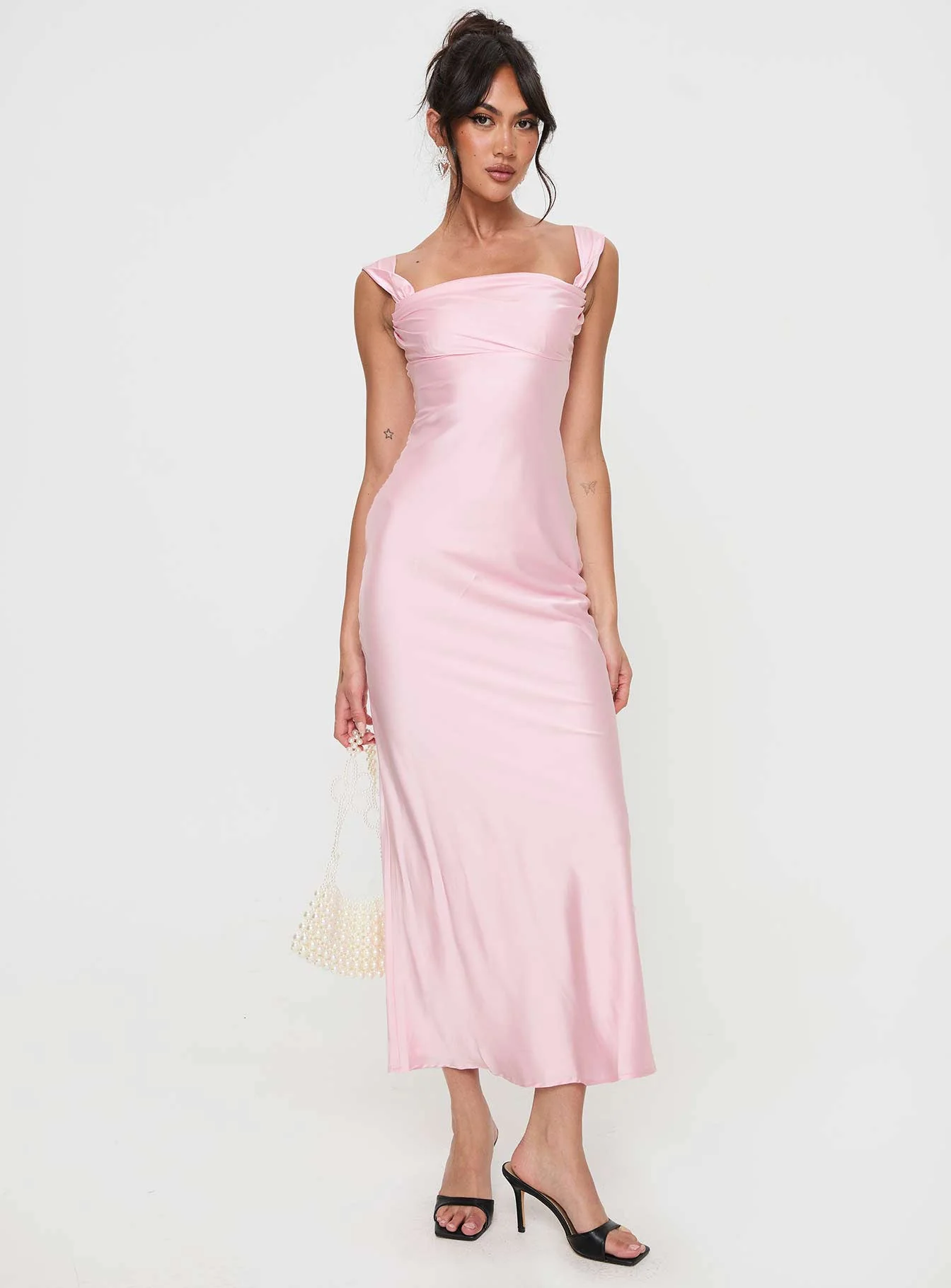 Azura Off The Shoulder Maxi Dress Pink - Image 17
