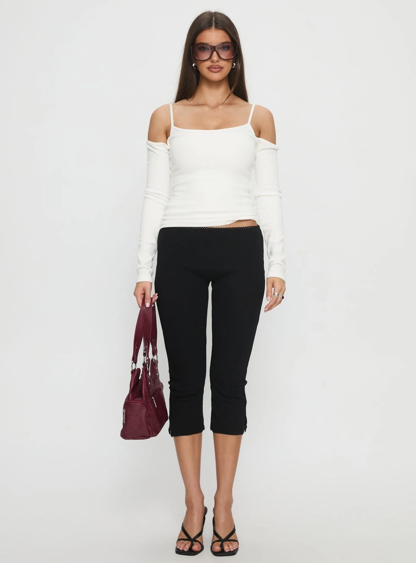 Baseline Rib Capri Pants Black Petite - Image 7