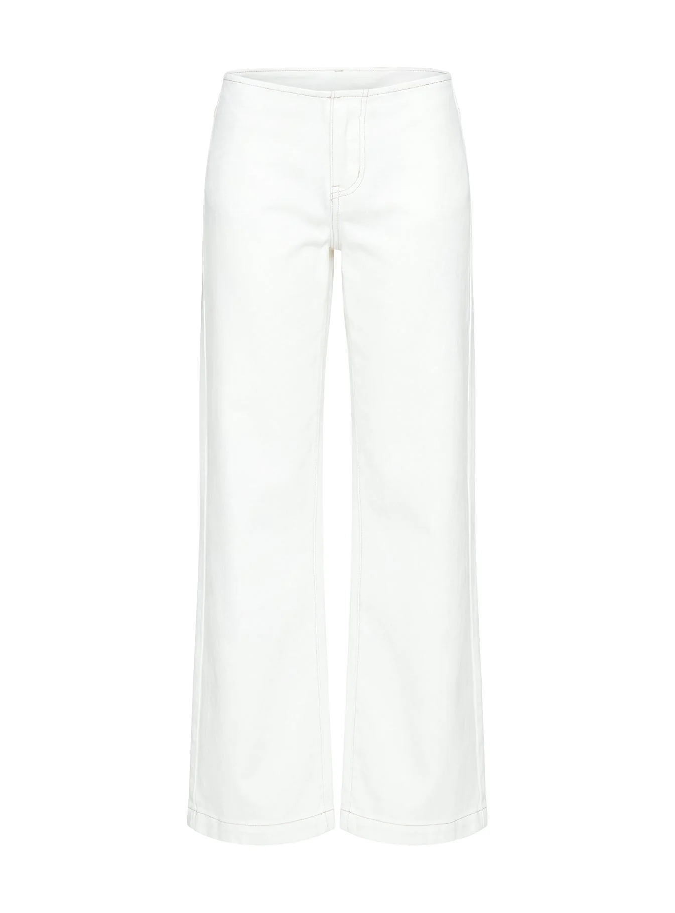 Buenos No Waist Low Rise Straight Leg Jeans White - Image 12