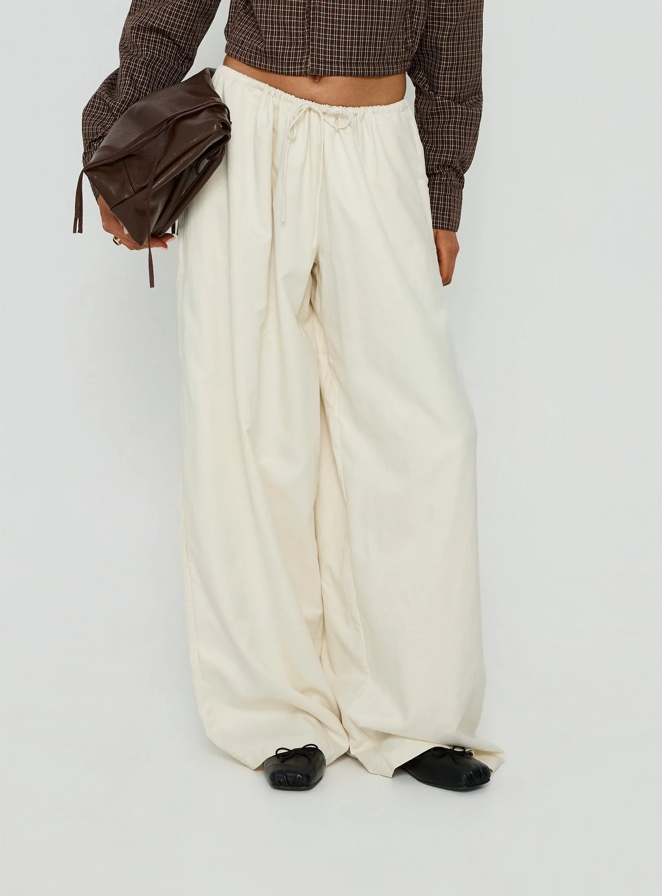 Bungala Oversized Relaxed Pants Ivory - Image 2
