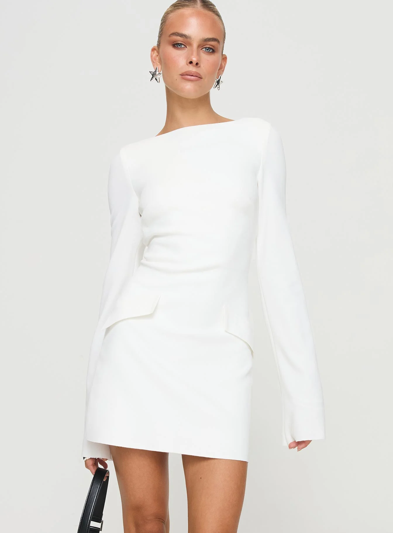 Carters Long Sleeve Mini Dress White - Image 2