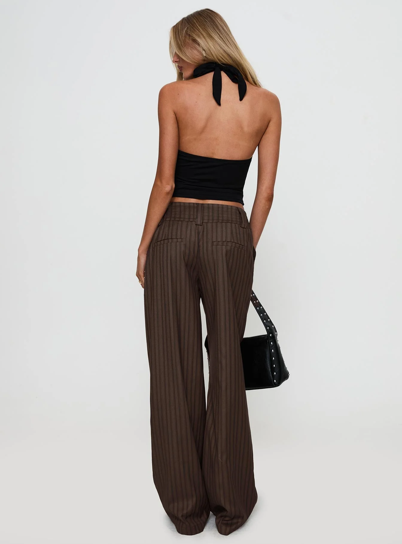 Cedars Low Rise Trousers Brown Stripe - Image 6