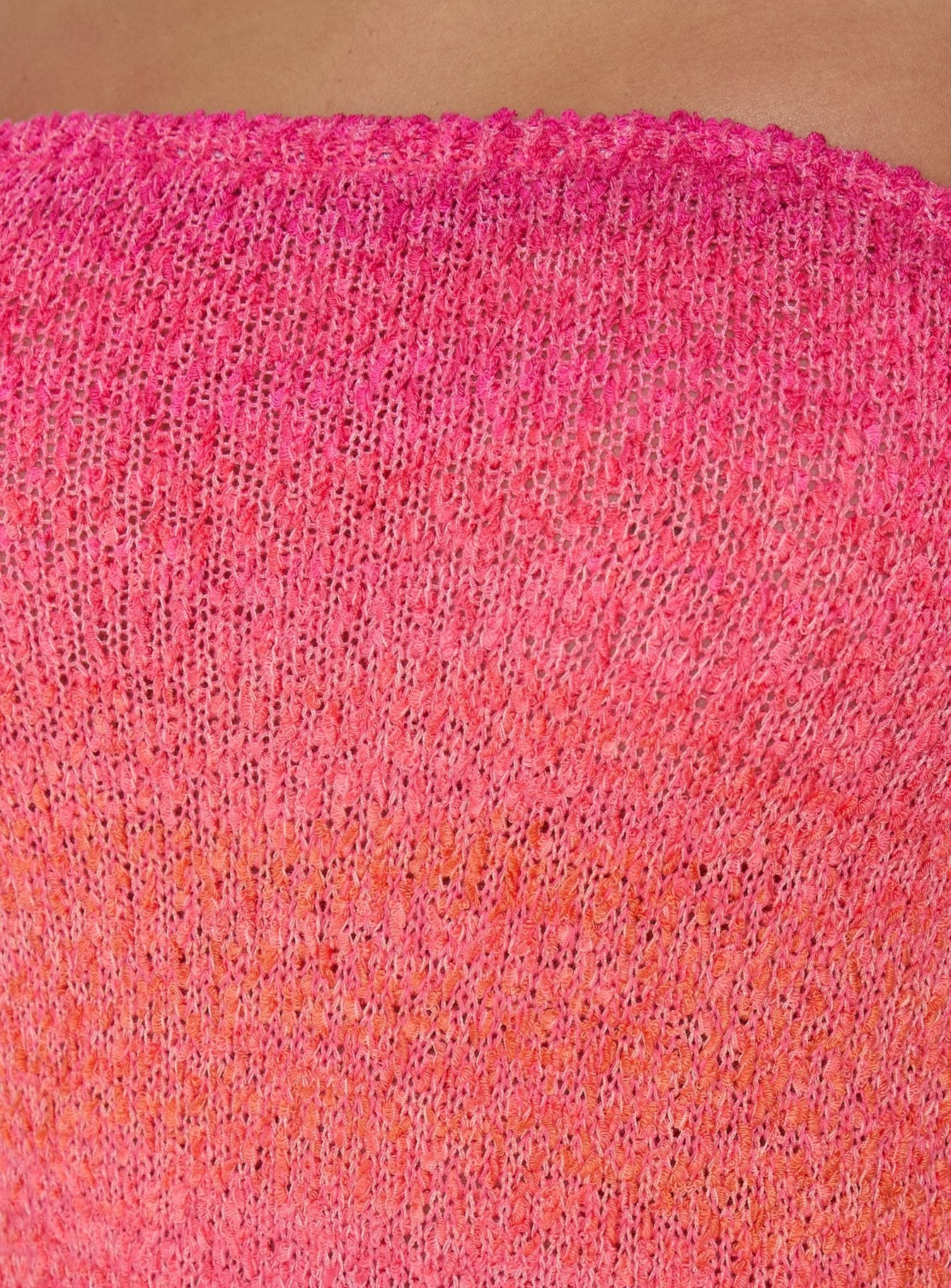 Cesira Strapless Knit Mini Dress Pink Ombre - Image 6