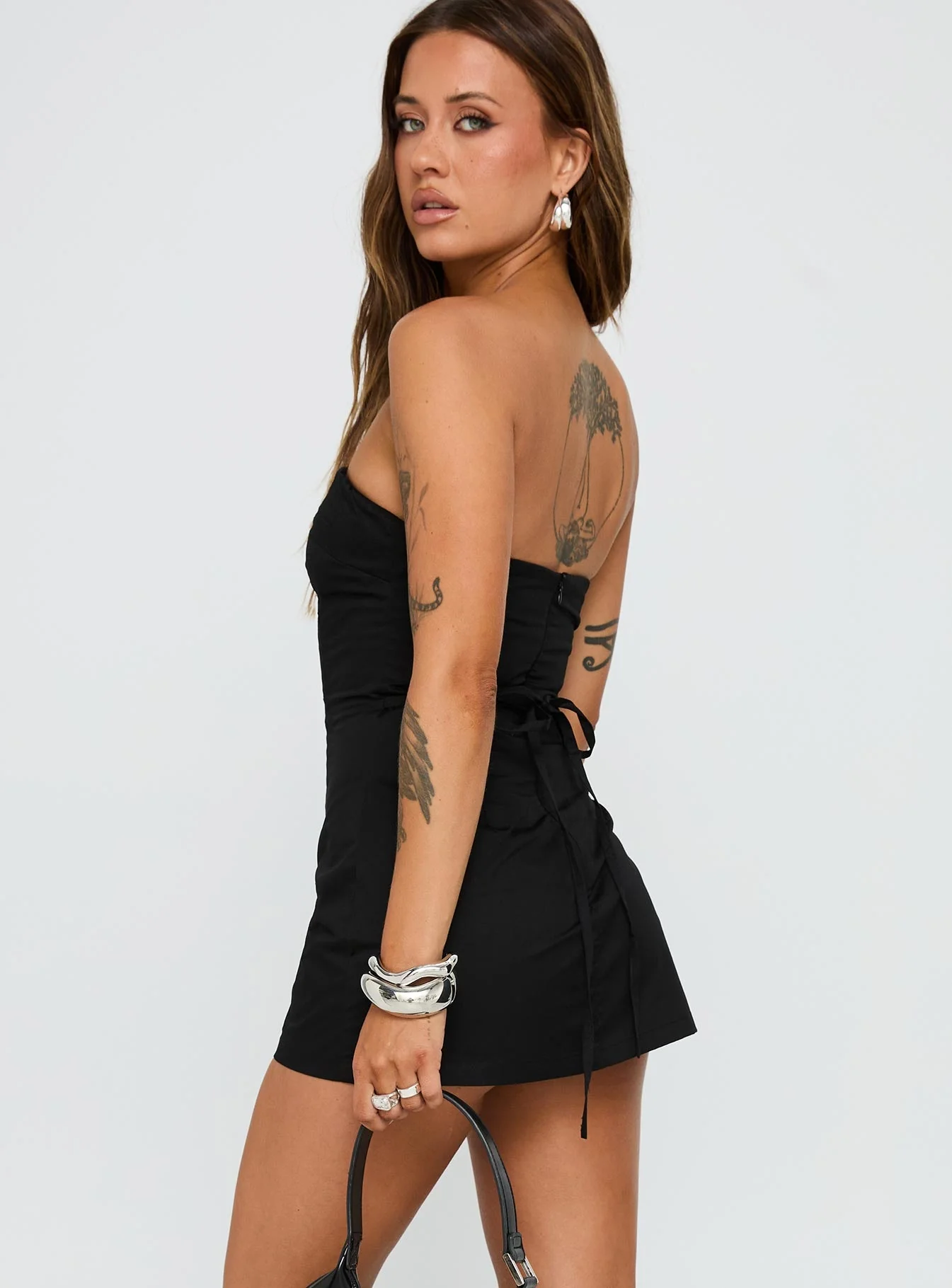 Yumiko Strapless Romper Black - Image 5