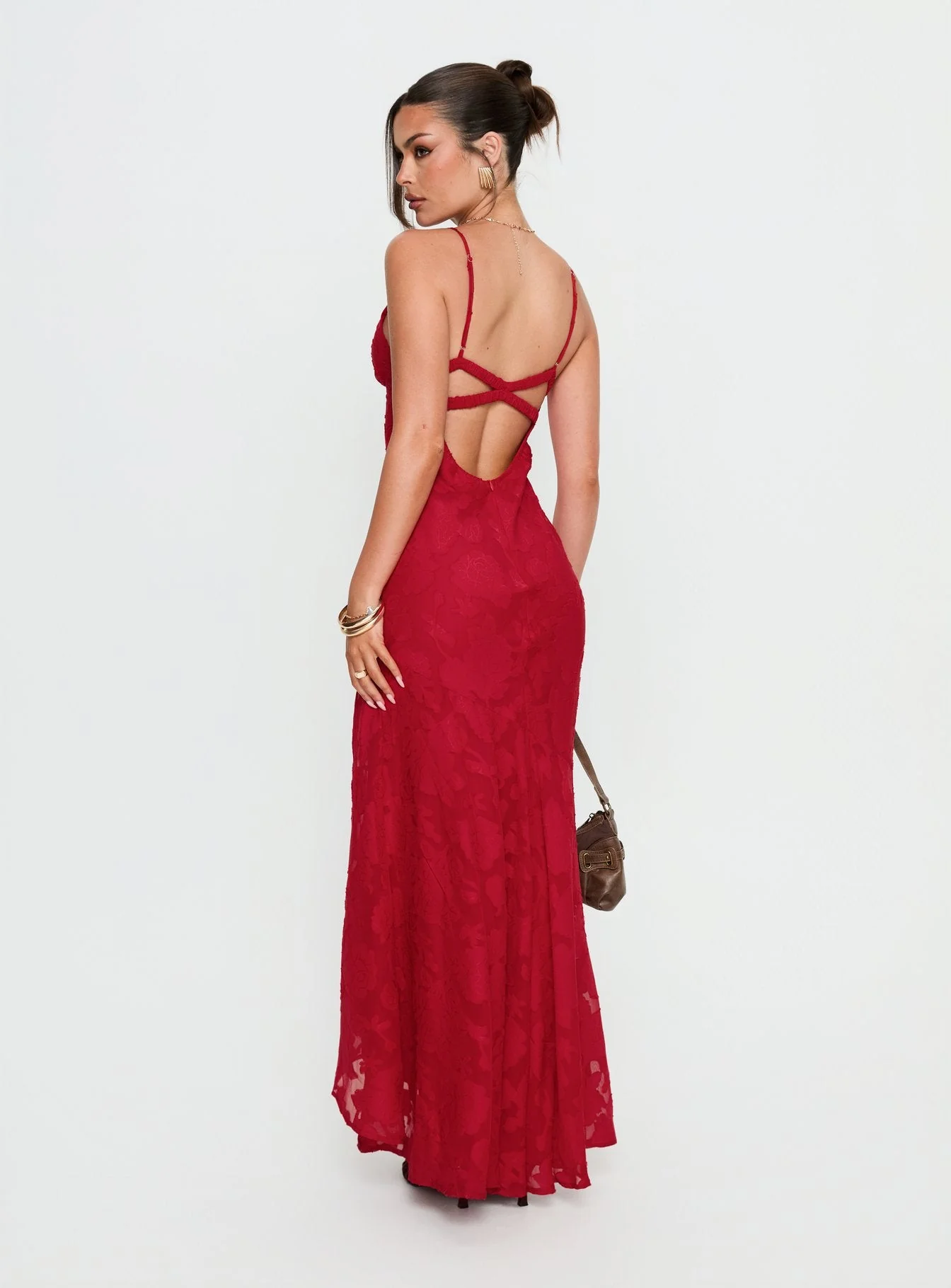 Cyrene Maxi Dress Red - Image 5