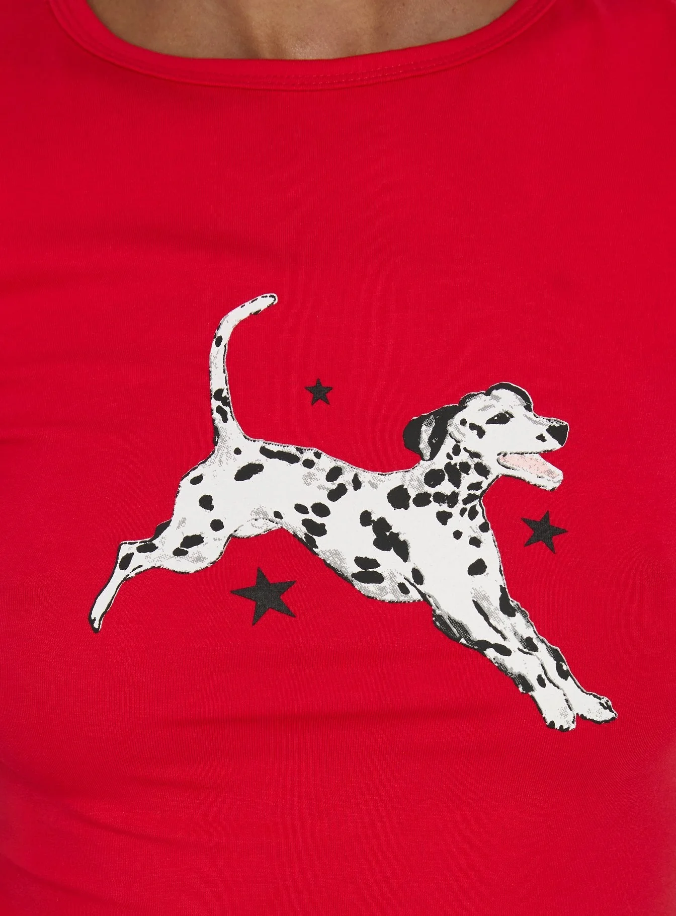 Dalmation Love Graphic Baby Tee Red - Image 6