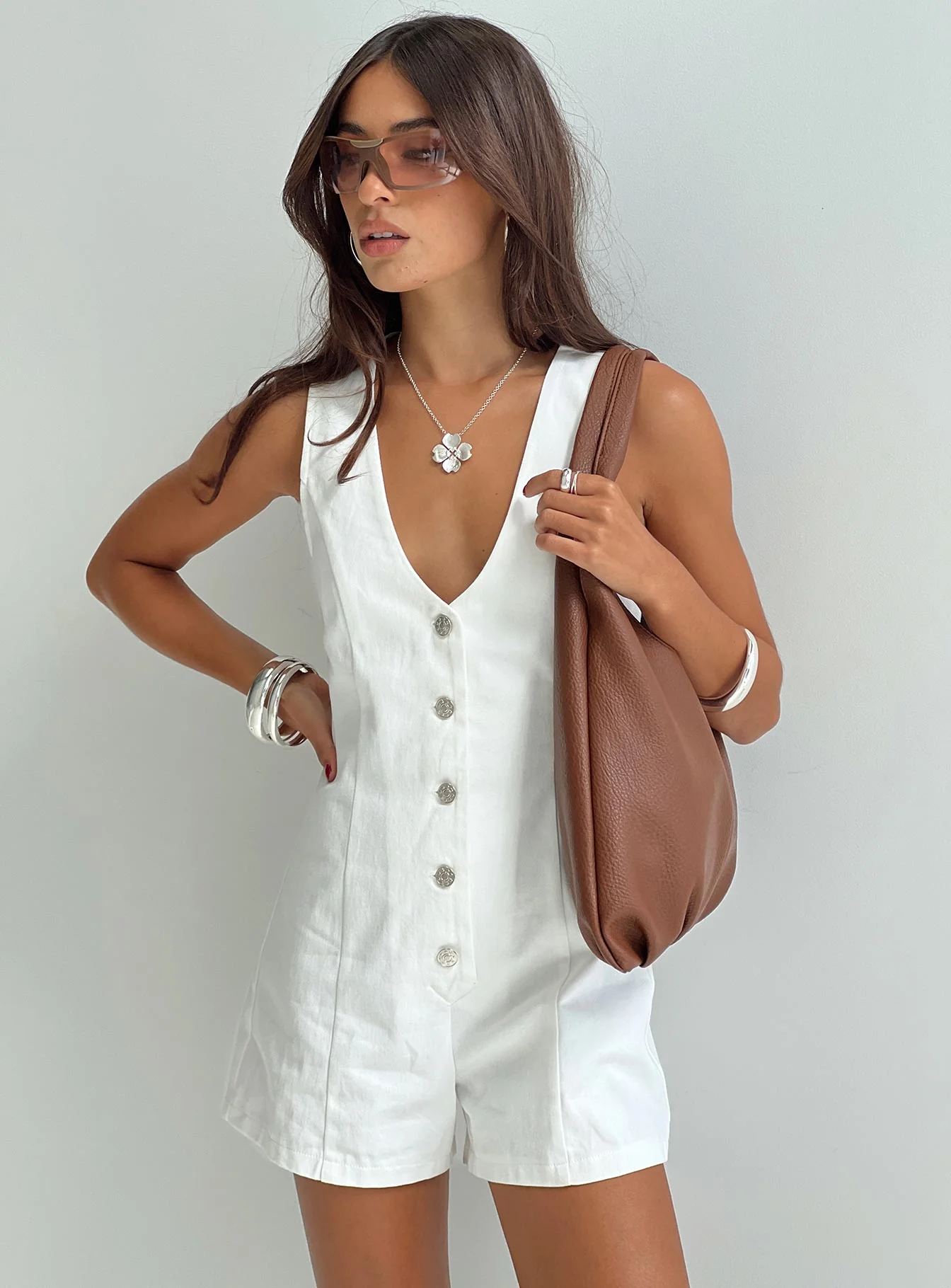 Damico Playsuit White - Image 8