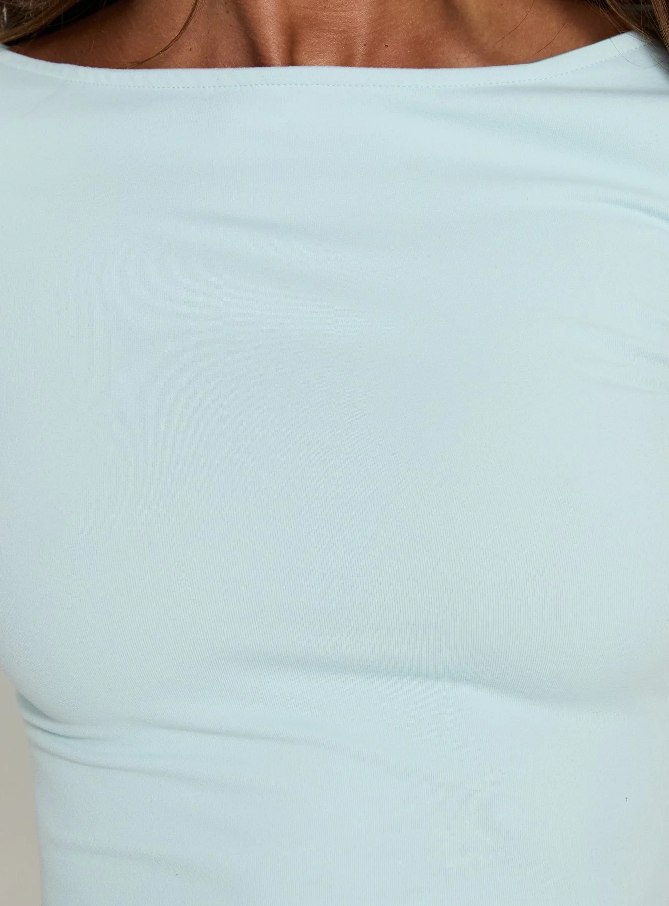 Daily Define Boatneck 3/4 Sleeve Top Icy Blue - Image 6