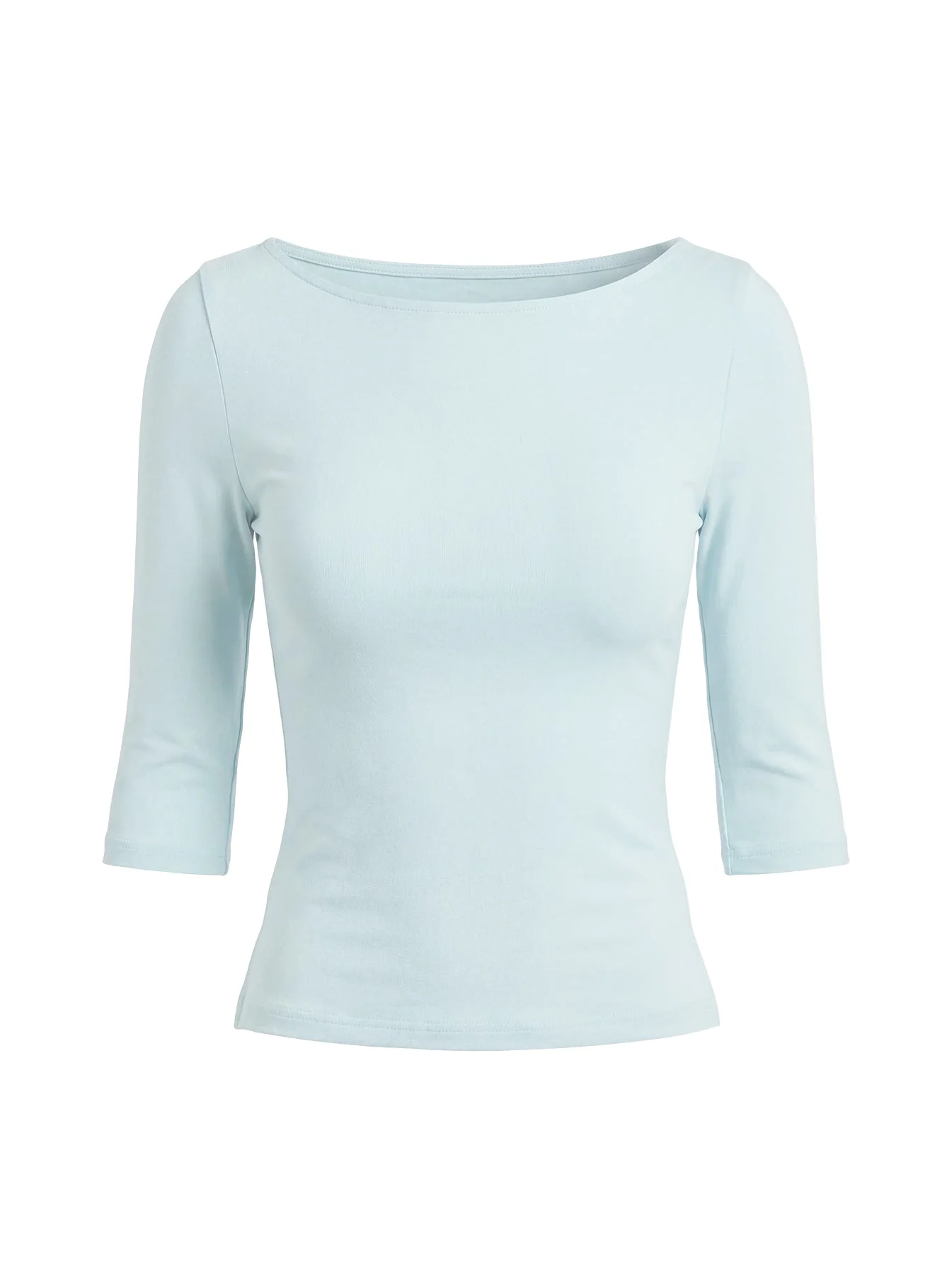 Daily Define Boatneck 3/4 Sleeve Top Icy Blue - Image 9