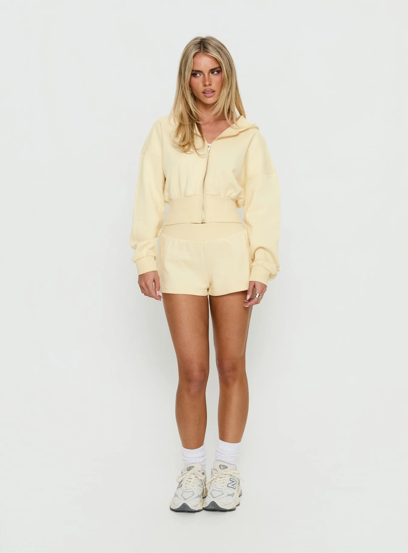 Daybreak Rib Waist Shorts Buttercream - Image 3