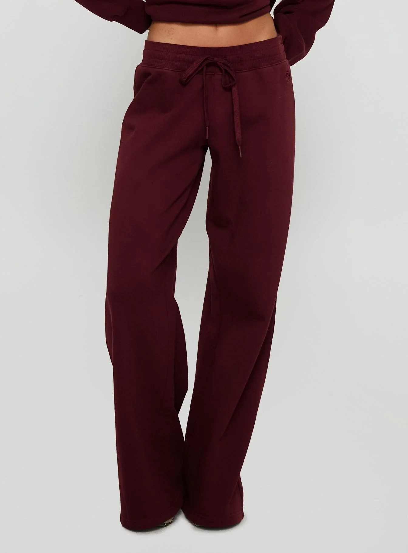 Dodie Wide Leg Trousers Washed Currant - Image 2