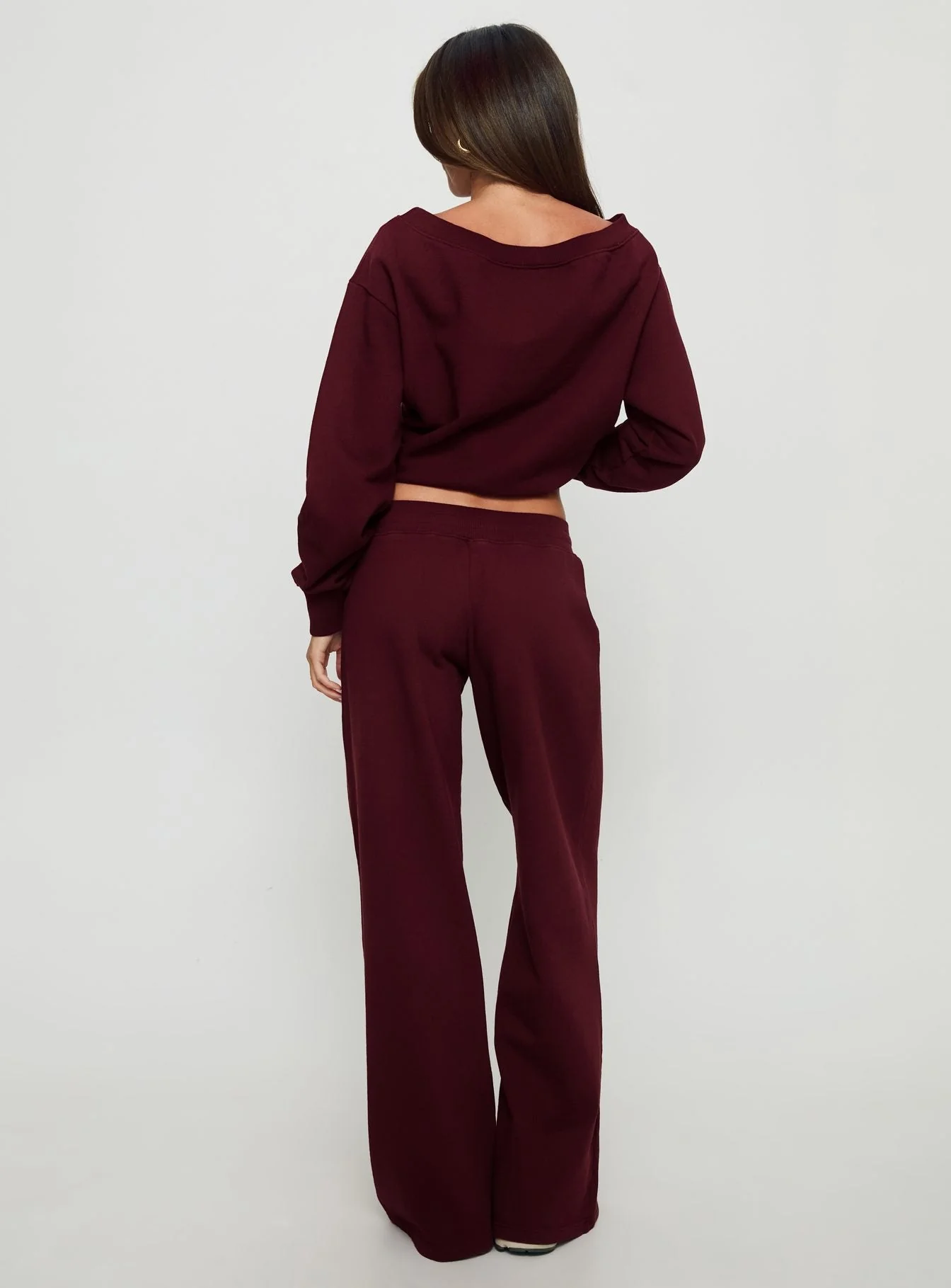 Dodie Wide Leg Trousers Washed Currant - Image 5