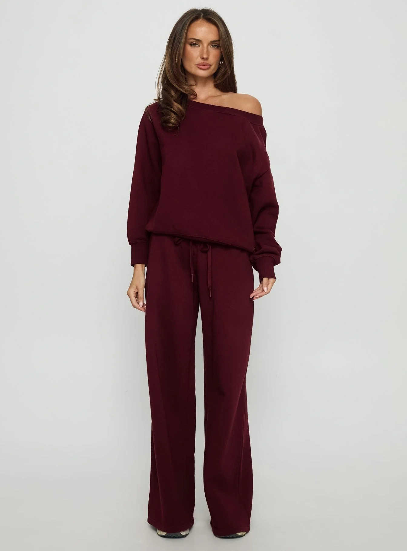 Dodie Wide Leg Trousers Washed Currant - Image 7
