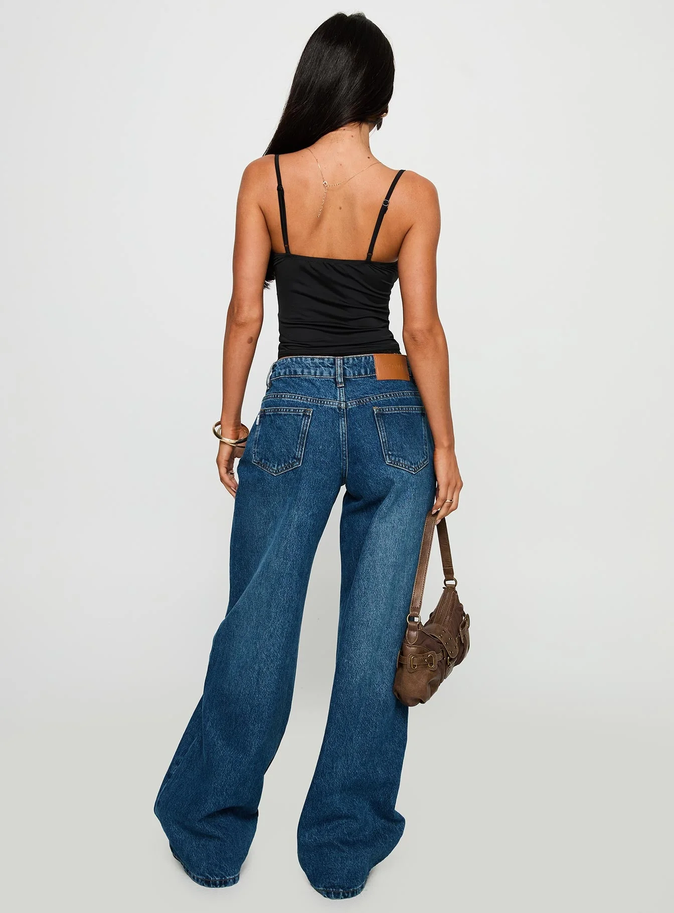 Duster Mid Rise Baggy Jeans Dark Wash - Image 5