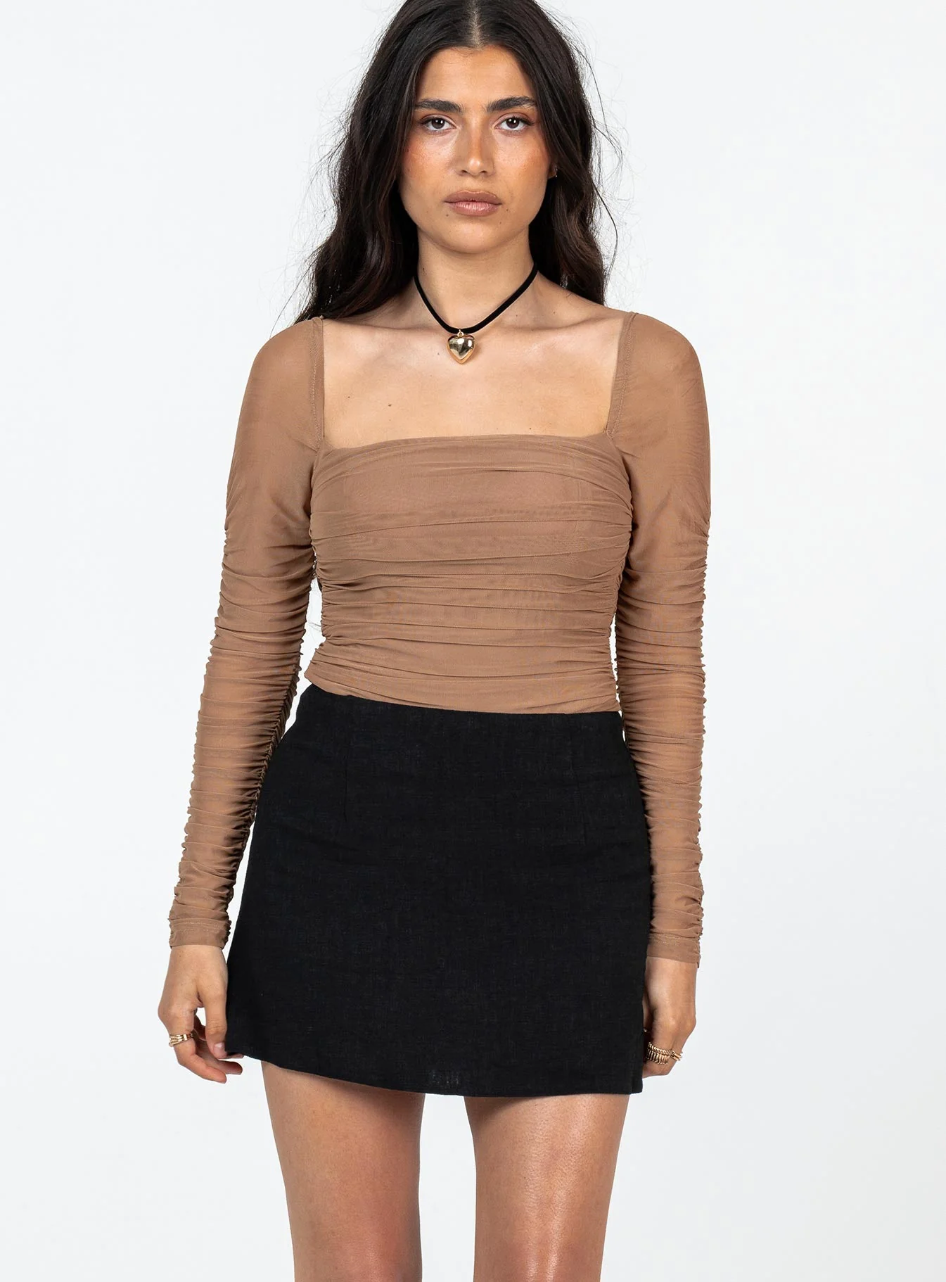 Selby Mini Skirt Black Petite - Image 2