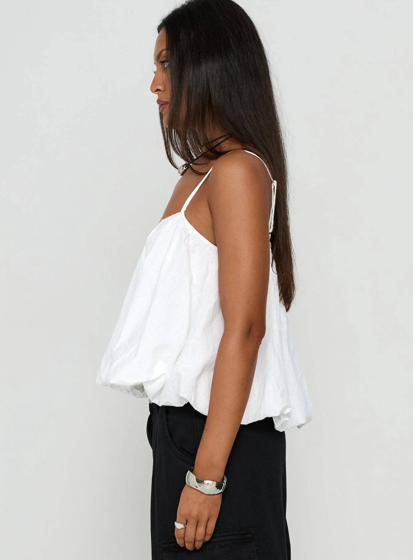 Elfina Babydoll Bubble Top White - Image 4