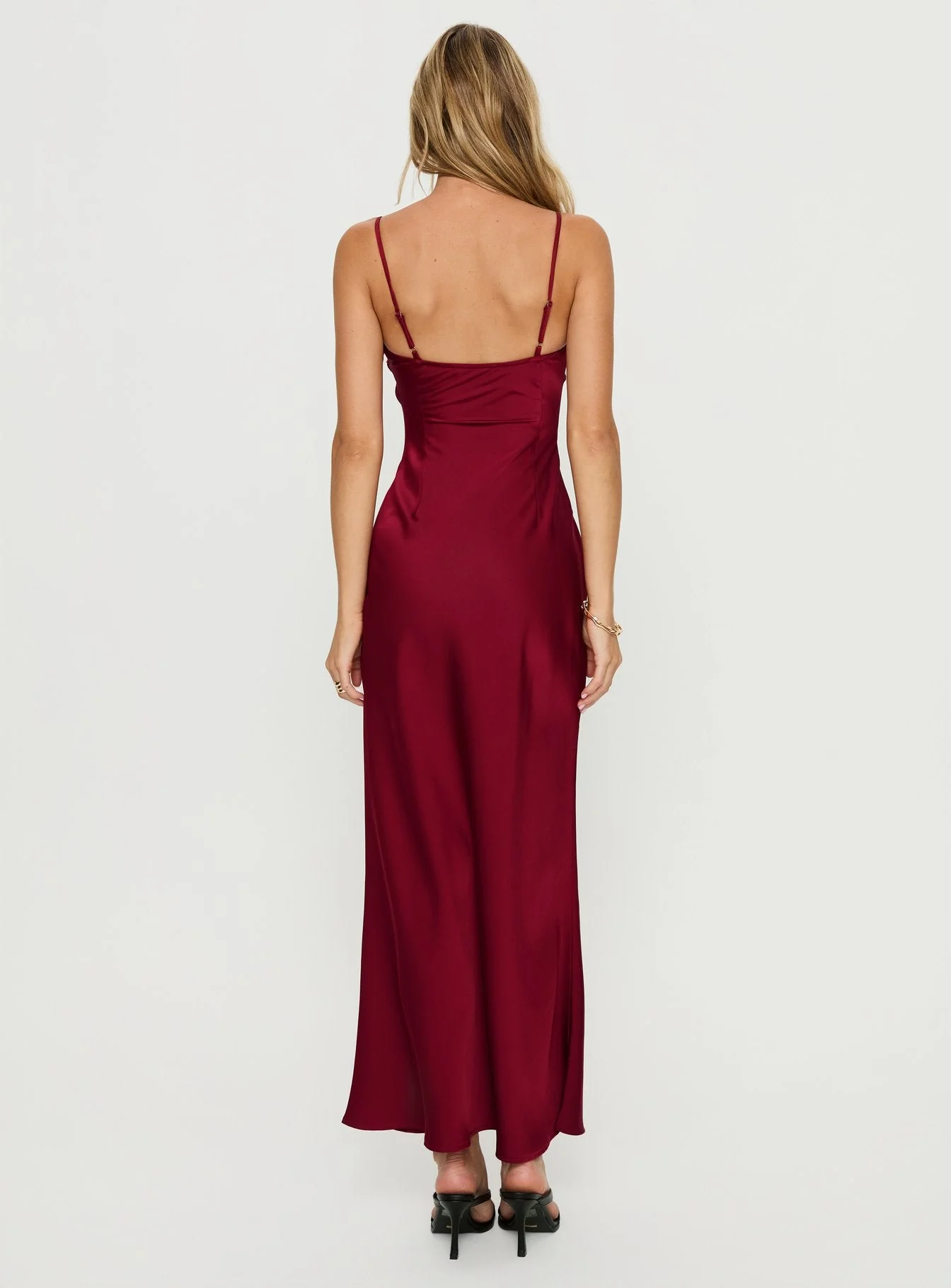 Engracia Sequin Maxi Dress Burgundy - Image 5