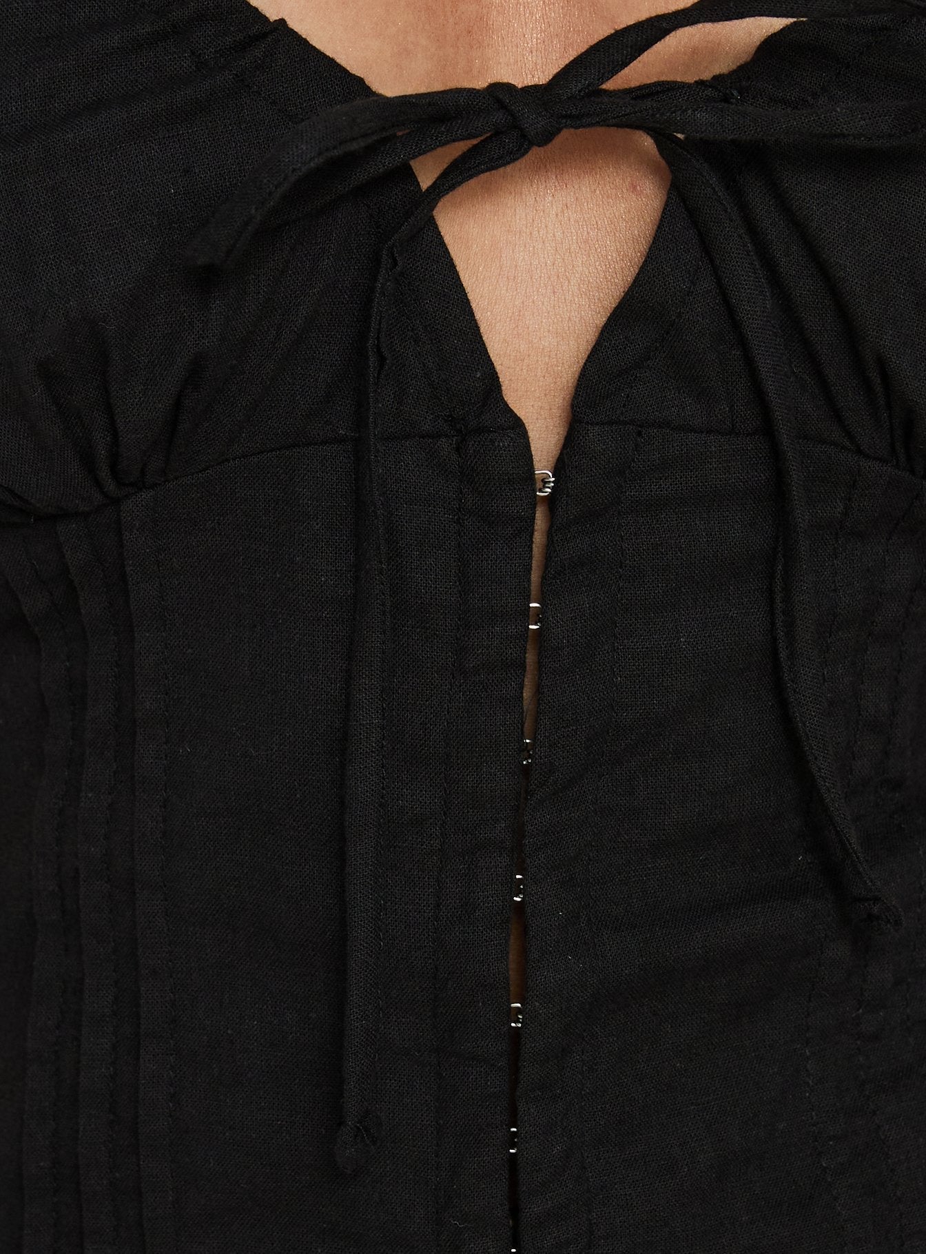 Fabiella Puff Sleeve Blouse Top Black - Image 5