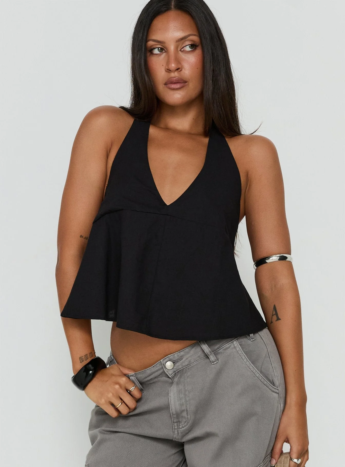 Faira Halter Top Black - Image 2