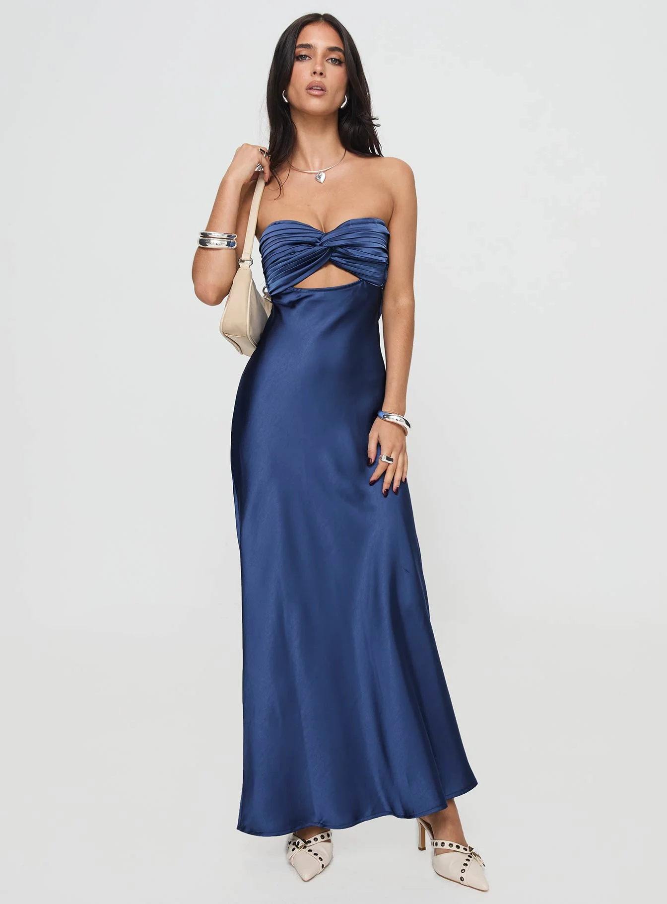 Faviola Strapless Maxi Dress Blue - Image 7