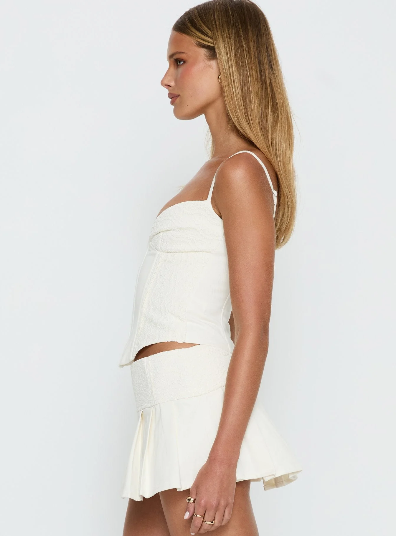 Francee Lace Corset Top Cream - Image 4