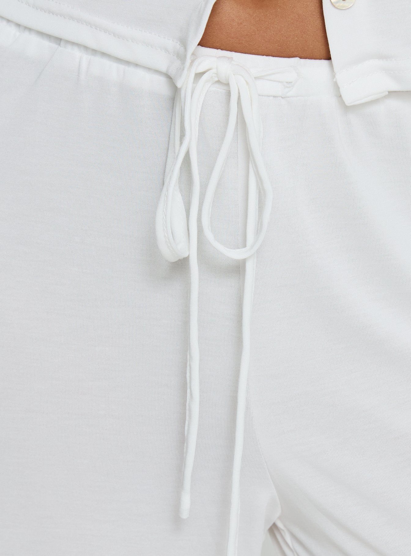 Gavrielle Jersey Wide Leg Trousers White - Image 6
