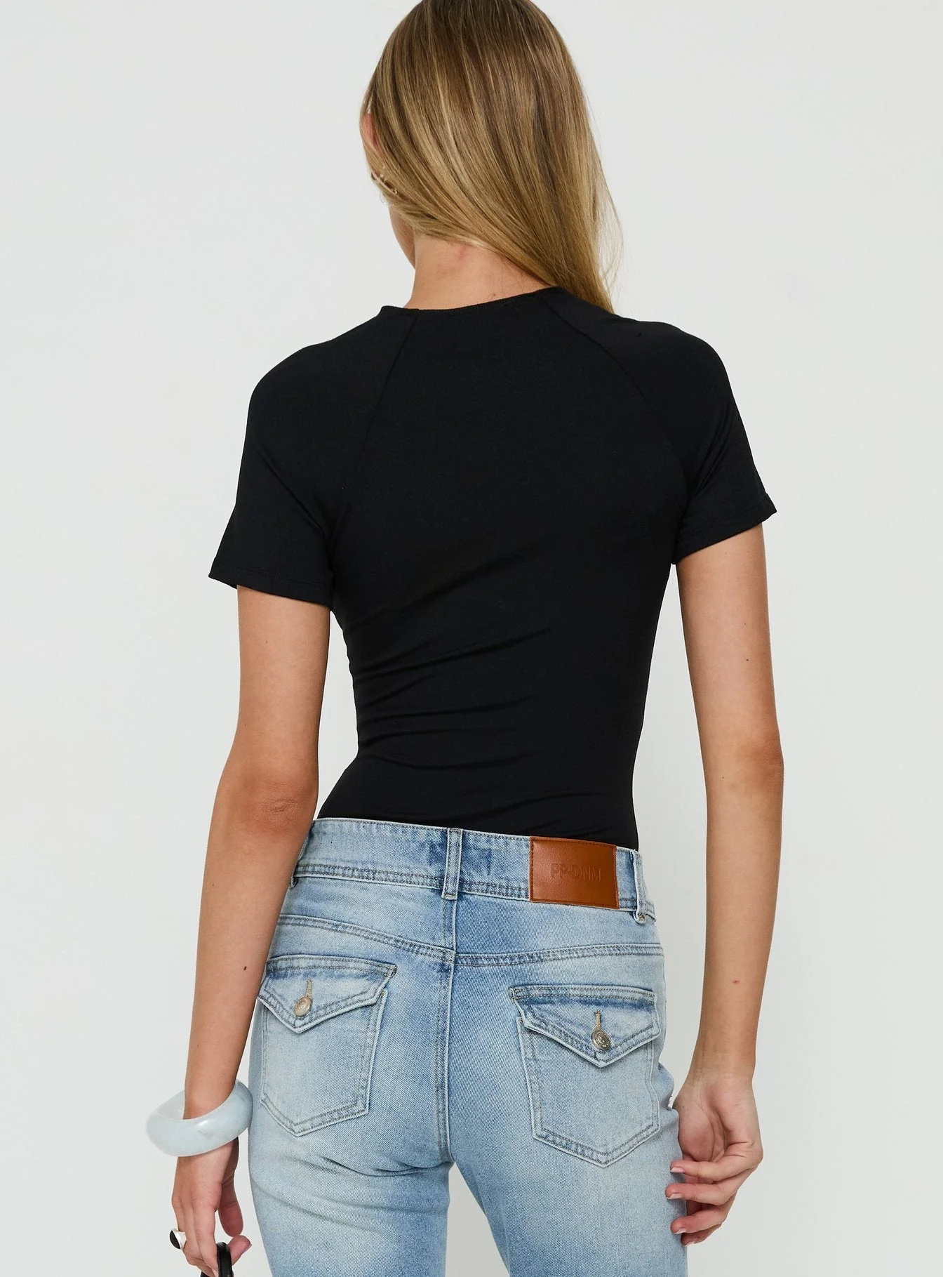 Giallo Solid Bodysuit Black - Image 4