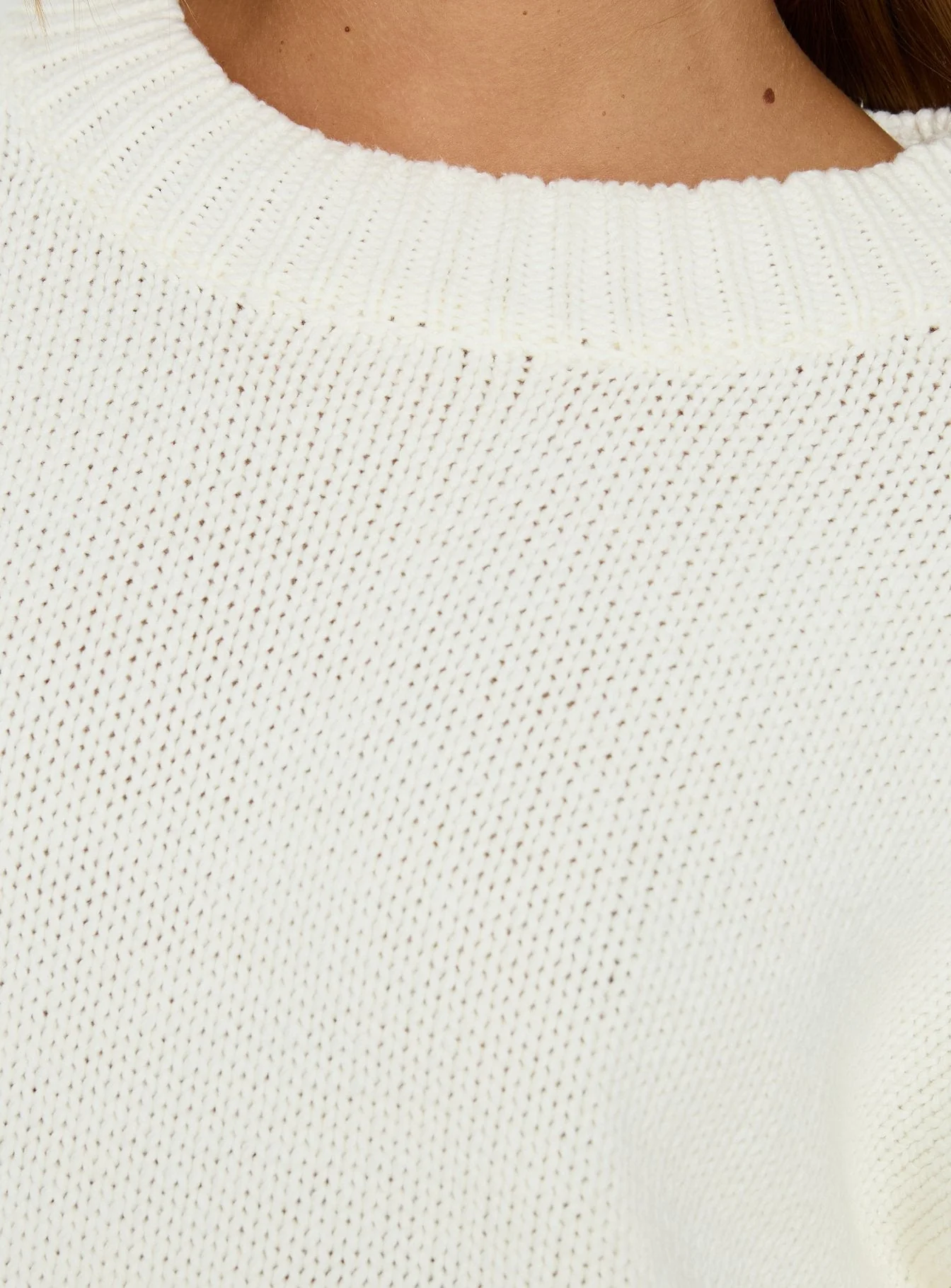 Harmony Balloon Sleeve Knit Sweater White - Image 6