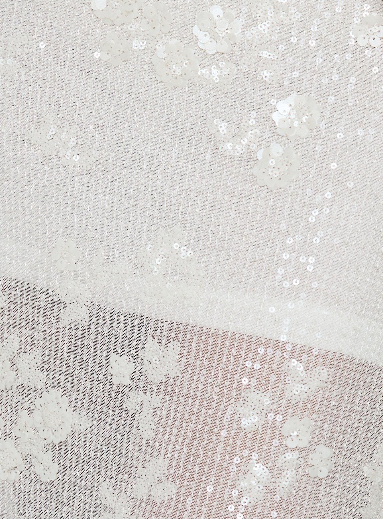 Heart Stealer Sheer Sequin Midi Skirt White - Image 6