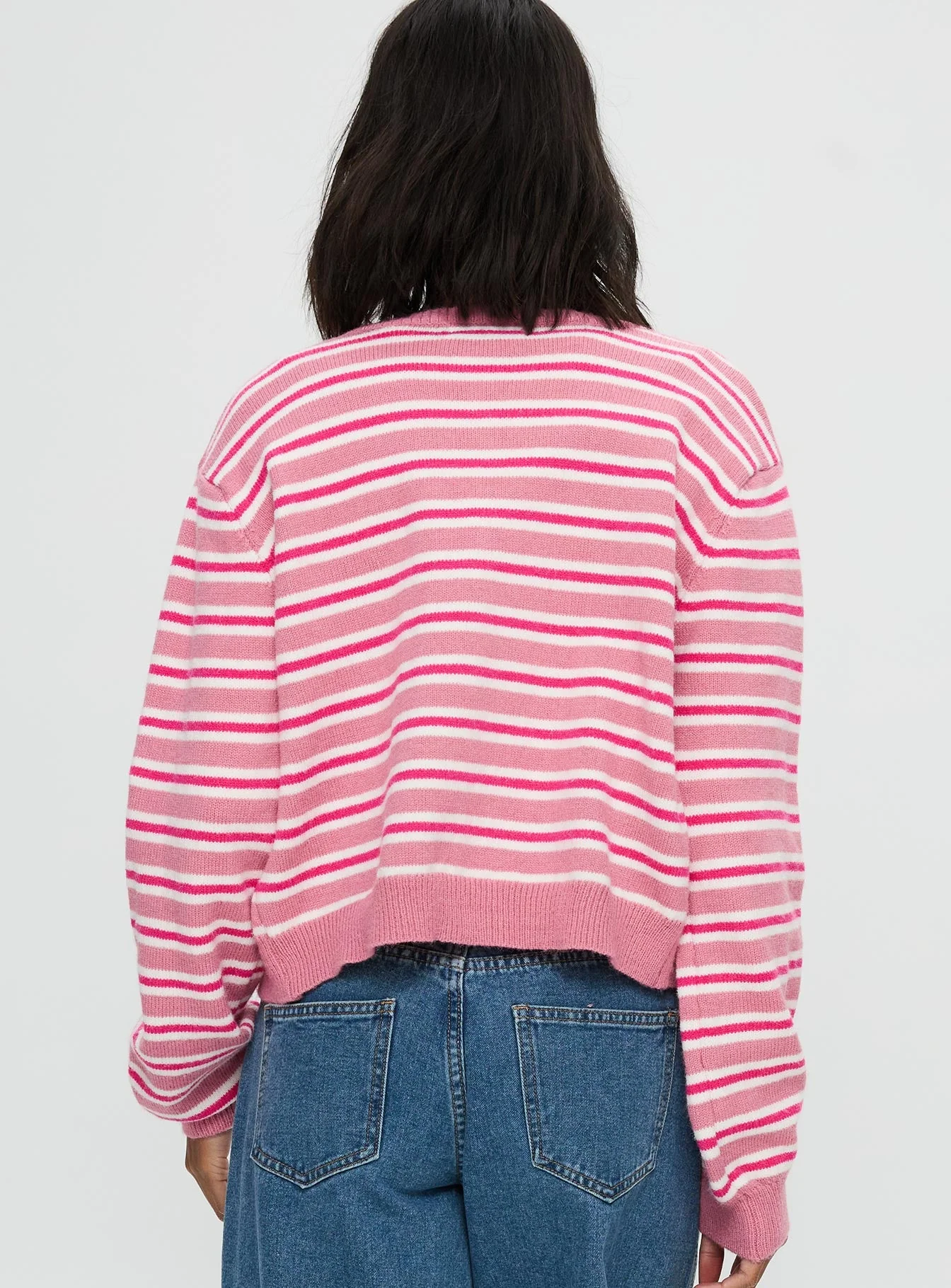 Heavenly Dream Cardigan Pink Stripe - Image 5
